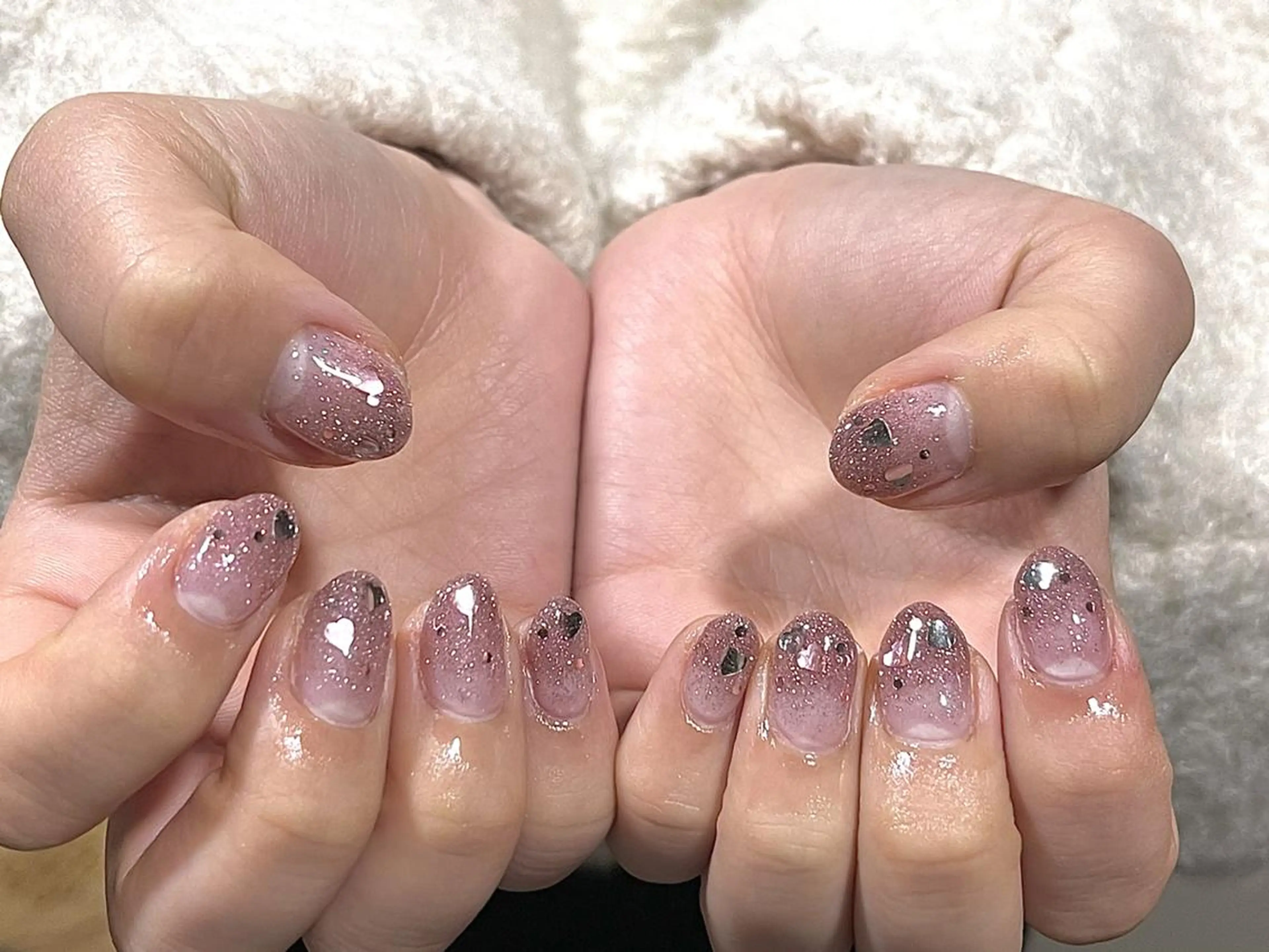 ネイル ki🍒🍒 ki ツルツルネイルのネイルデザイン