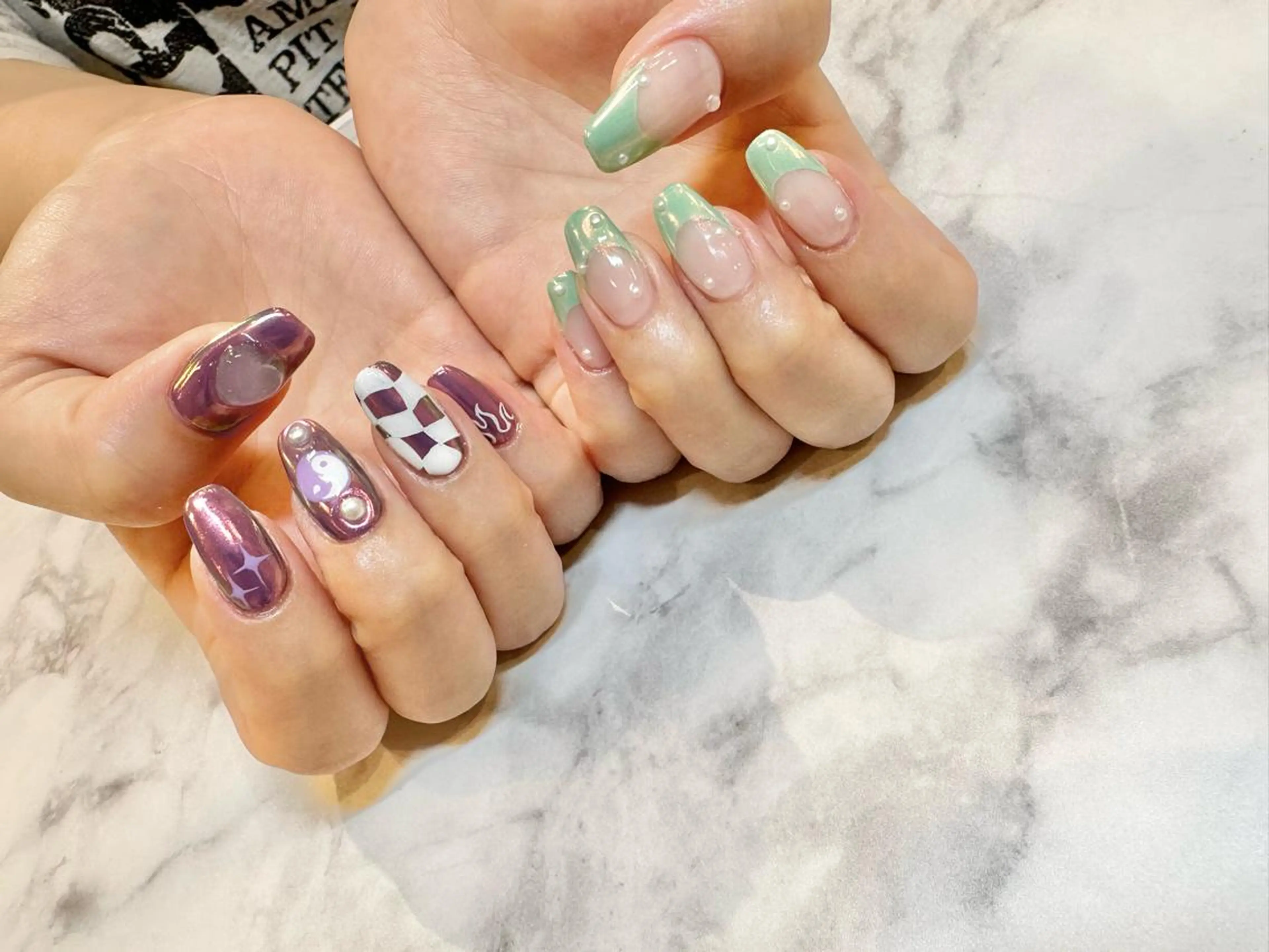 ネイル スカルプネイル ハンドネイル Bianca名駅 🪼店長sagawaのネイルデザイン