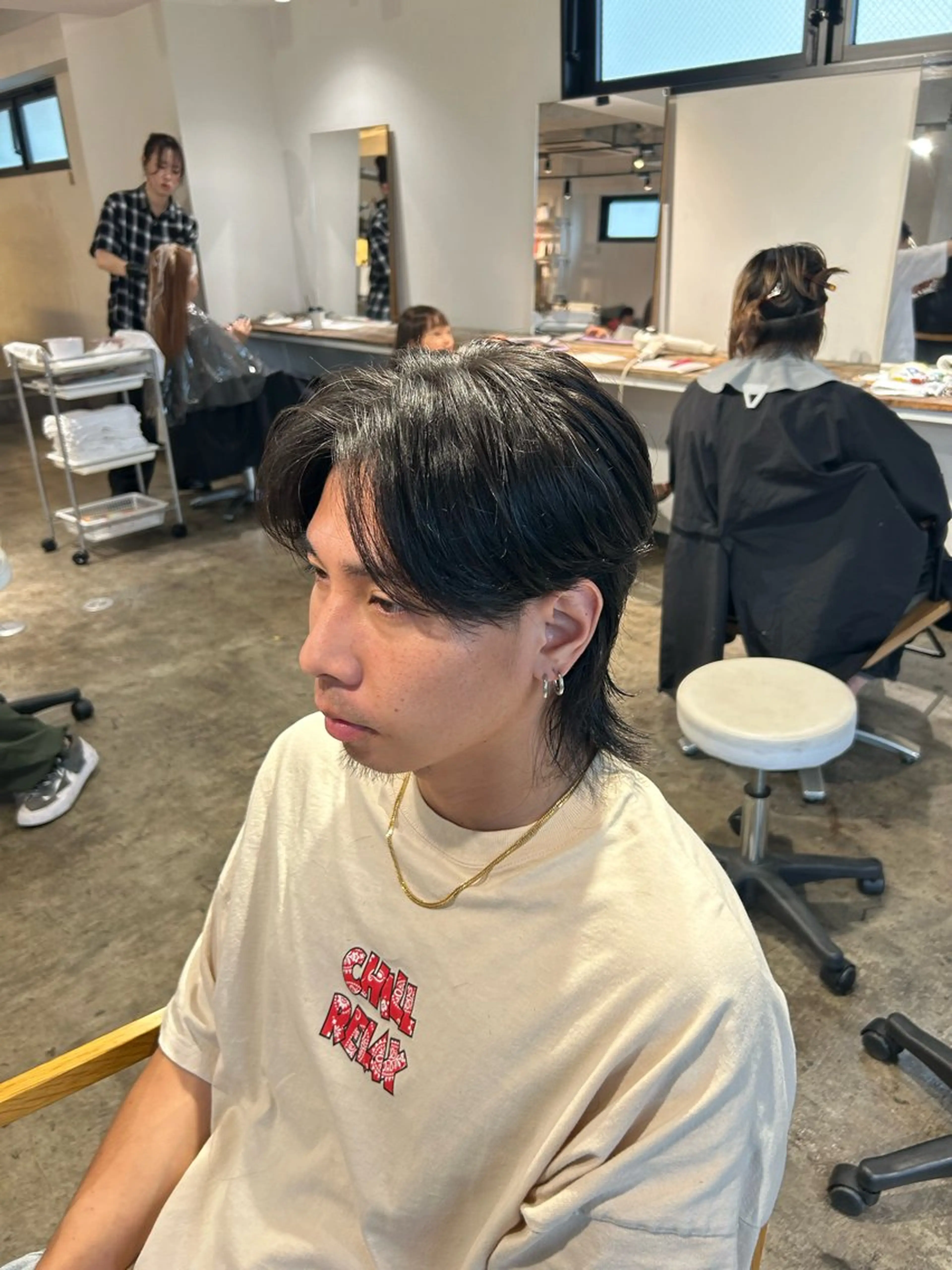 ショート パーマ メンズ センターパート ダウンパーマ カルマパーマ メンズ韓国風 マッシュ カット become men's hair 名駅店所属・名駅/フェザーパーマ 韓国ヘア/森岡のヘアスタイル