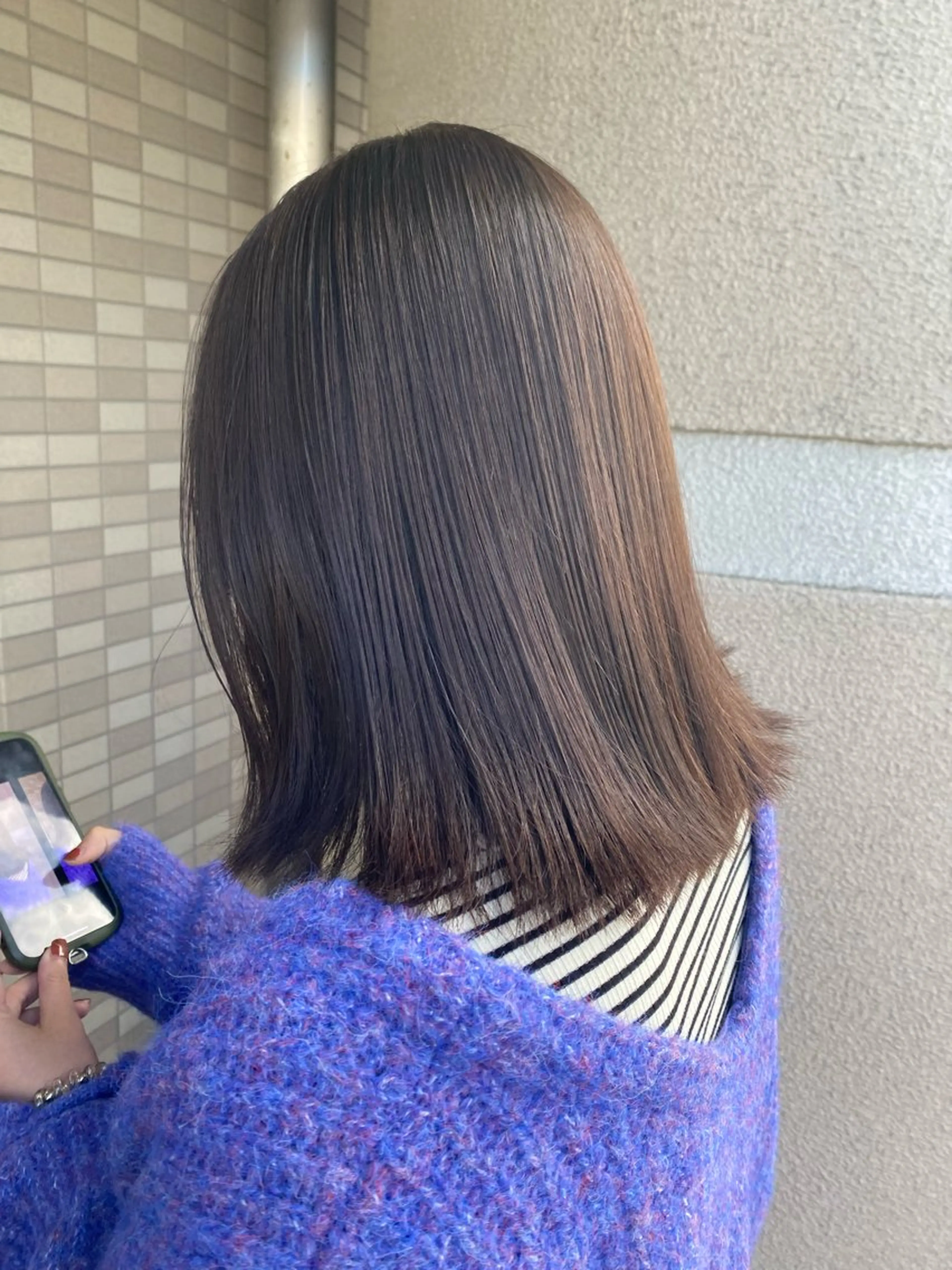 ミディアム カット ヘアカラー トリートメント 月野涼風 /レイヤーカットのヘアスタイル