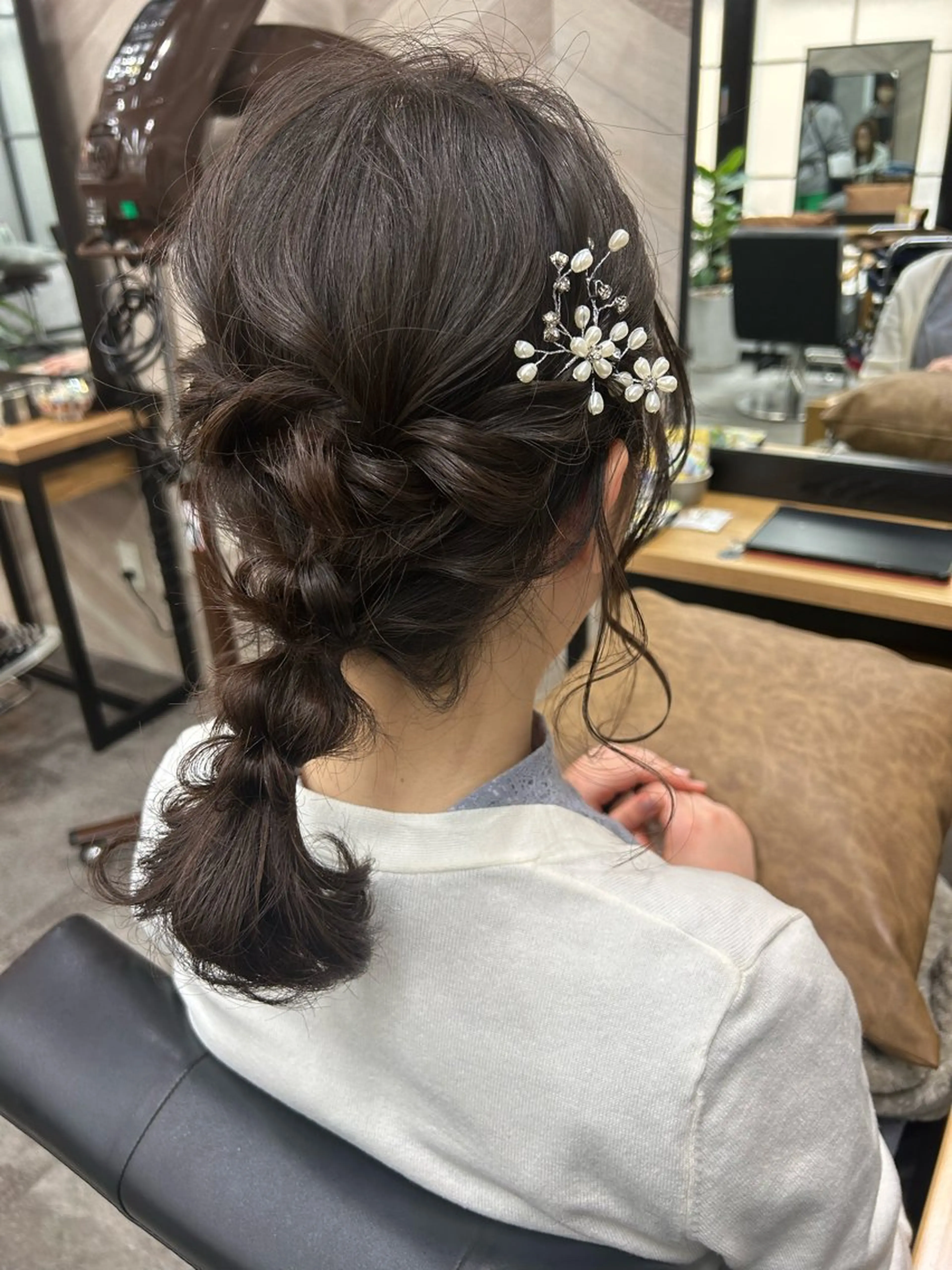 ミディアム ヘアアレンジ ヘアセット 飯塚 沙衣のヘアスタイル