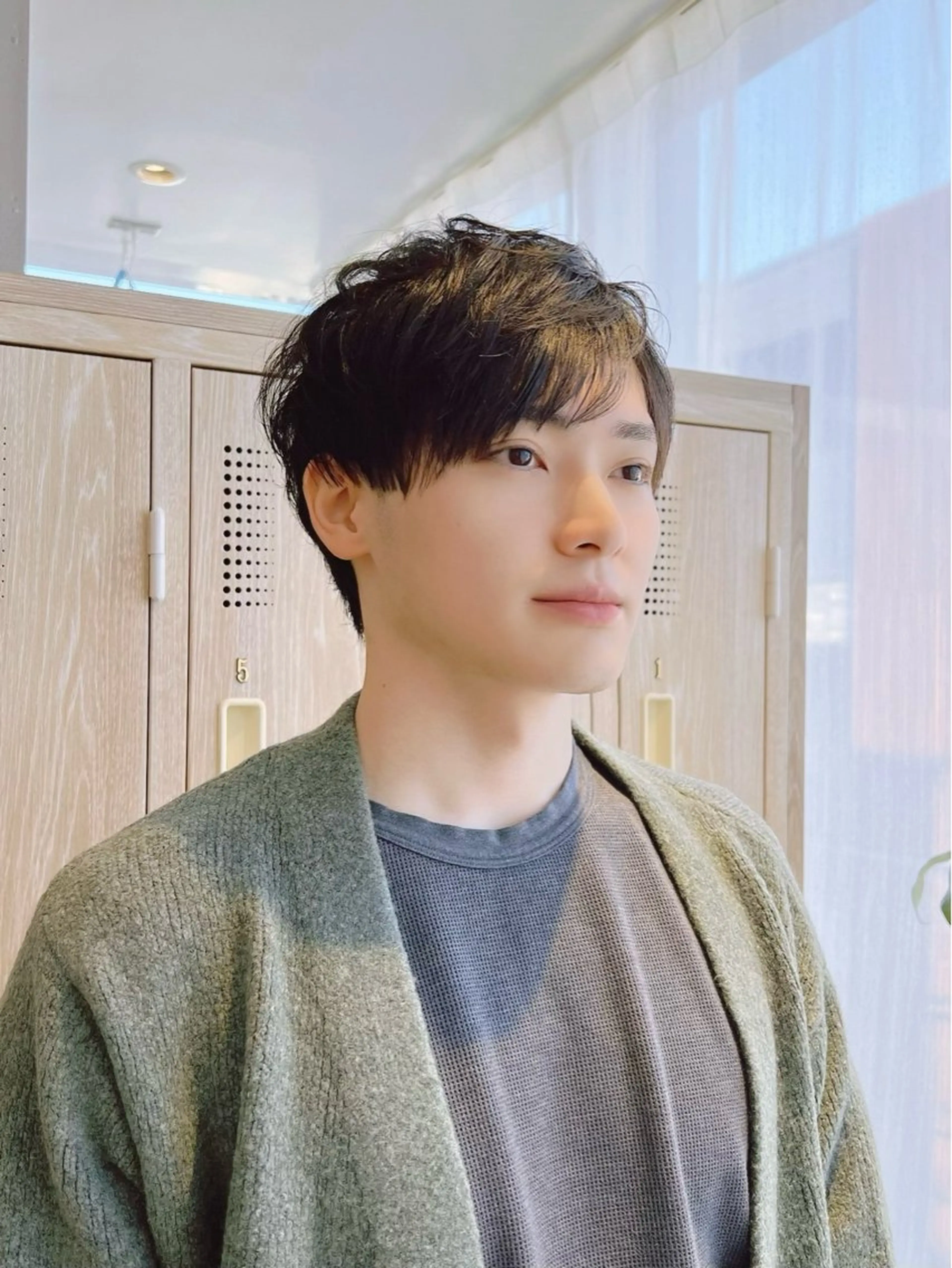メンズ Say.石川葵 ショートボブ前髪のヘアスタイル
