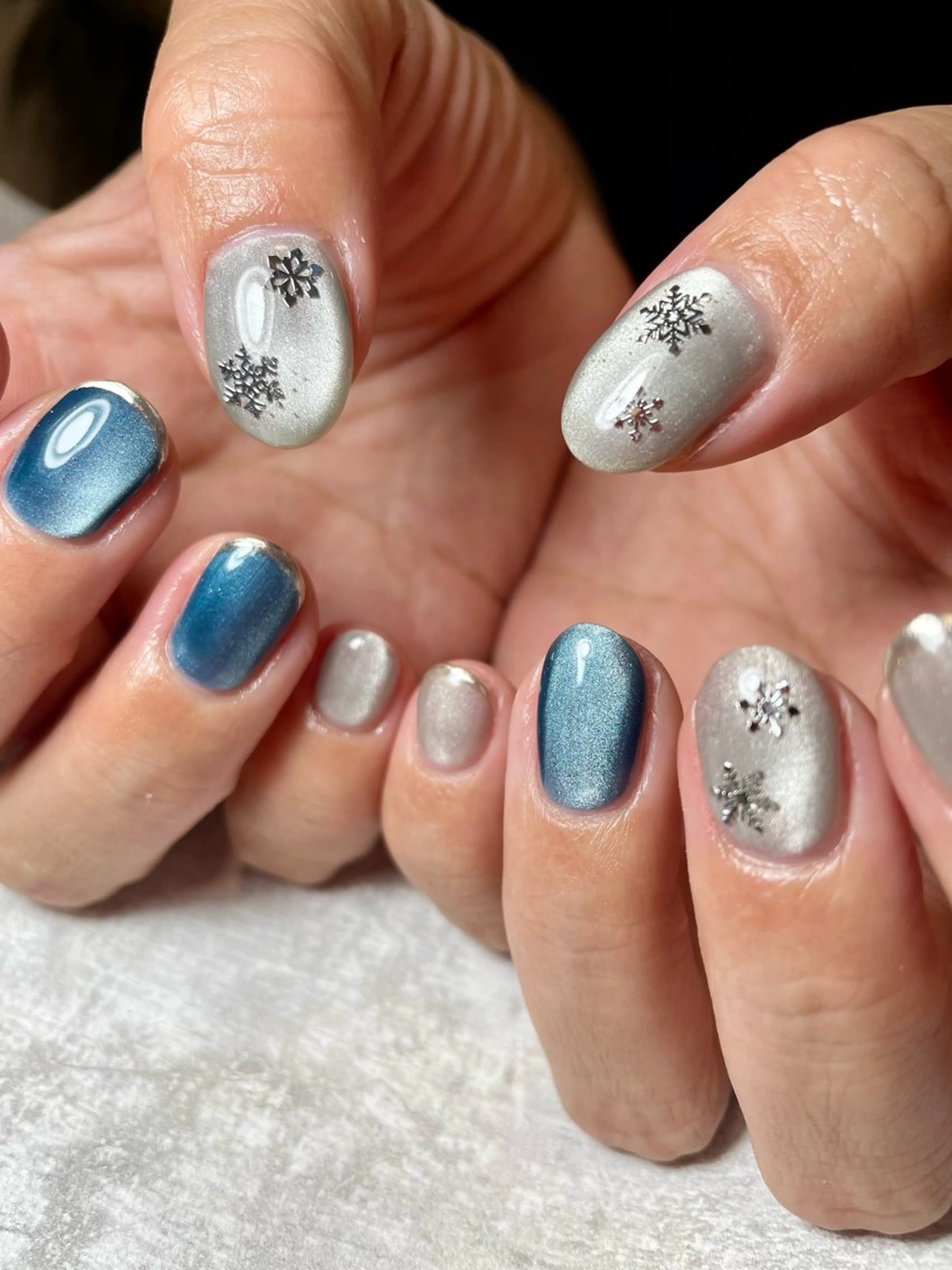 ネイル マグネットネイル 持ち込み 冬ネイル BEAUTY GARDEN 【nail salon unseul】所属・nana .のネイルデザイン