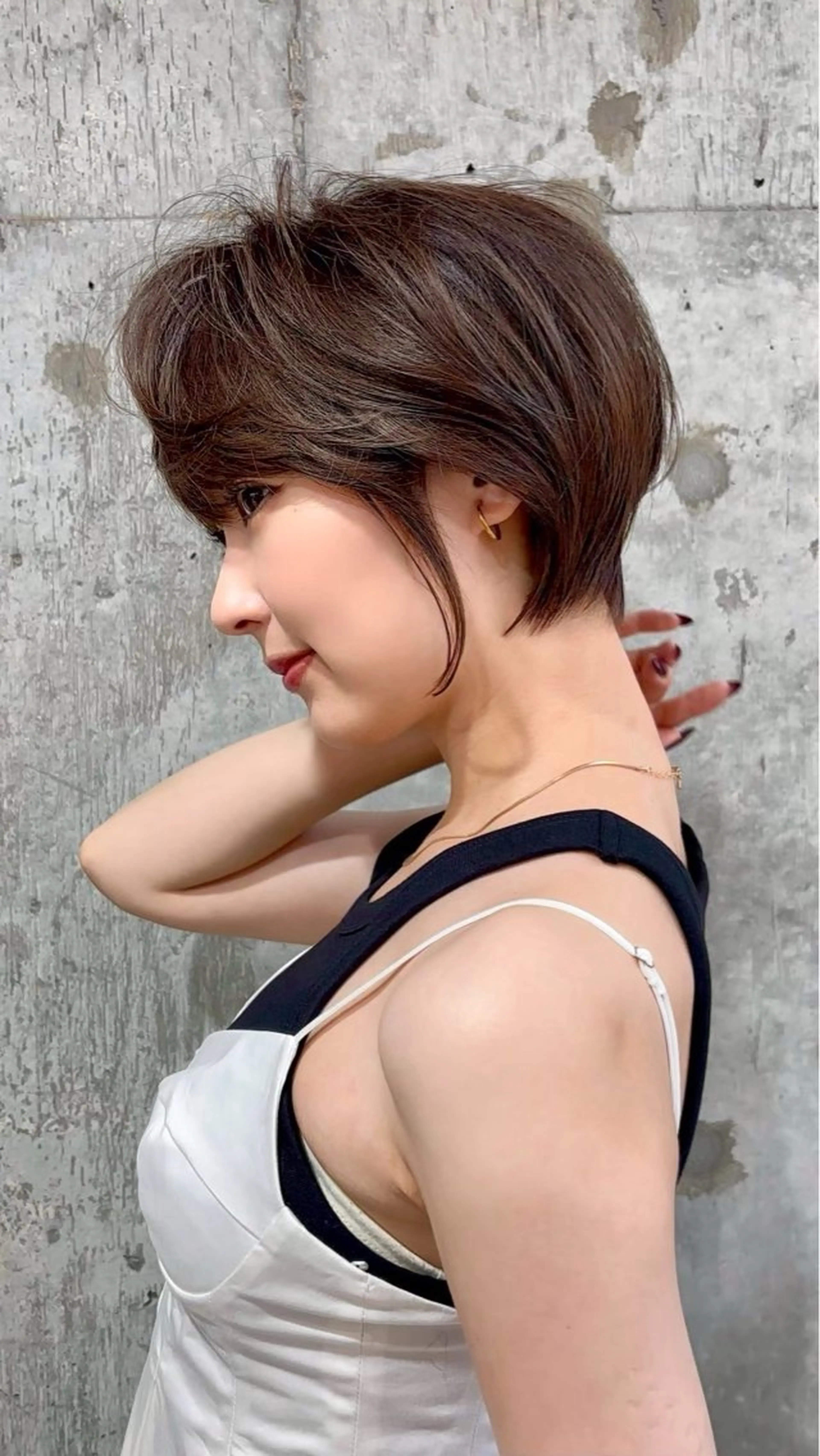 ショート カラー ショートボブ ボブ 髪質改善 レイヤーカット ショートヘア カット ひより🩷韓国ヘアー _髪質改善カラーのヘアスタイル