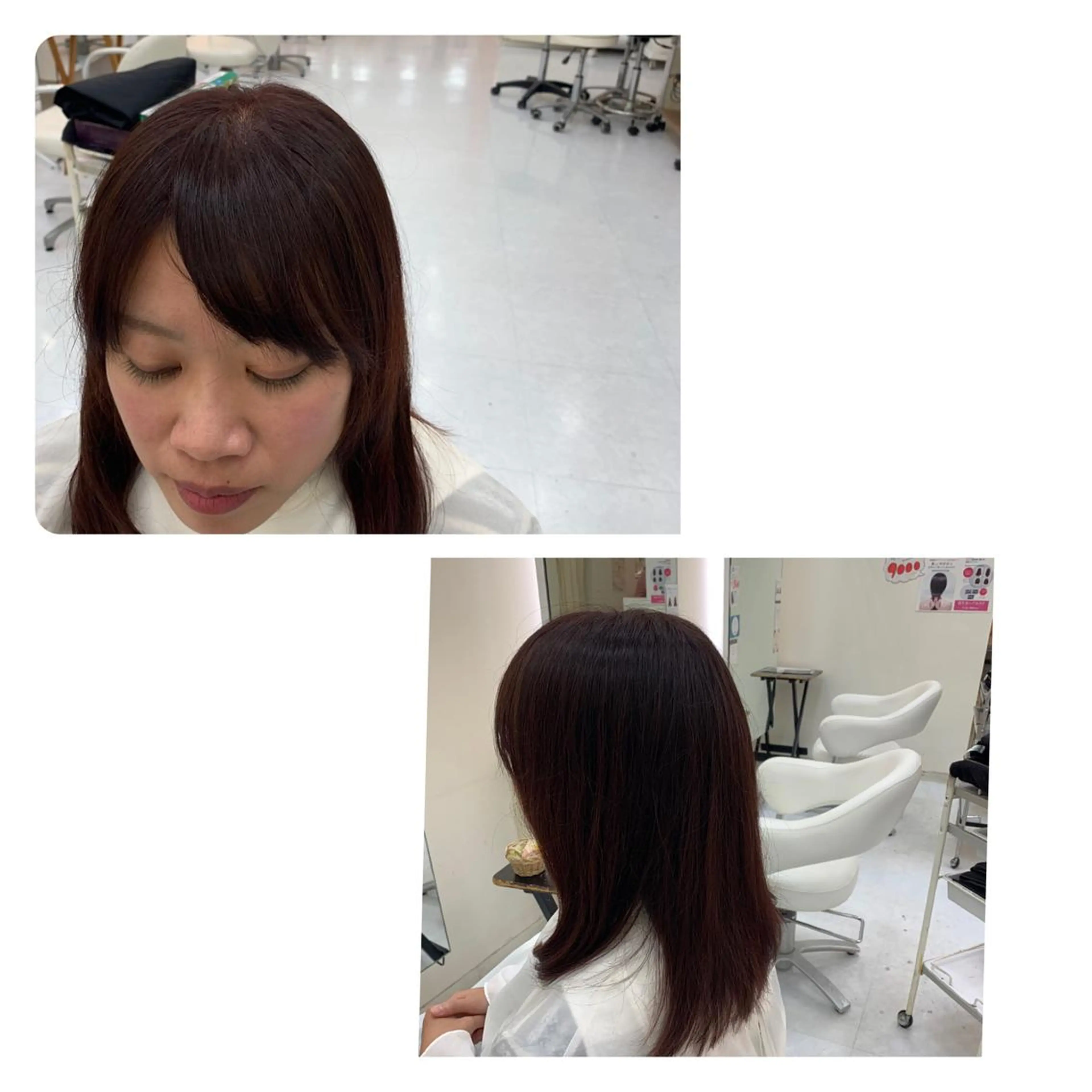 ミディアム カラー ローズカラー 丹野 圭太のヘアスタイル