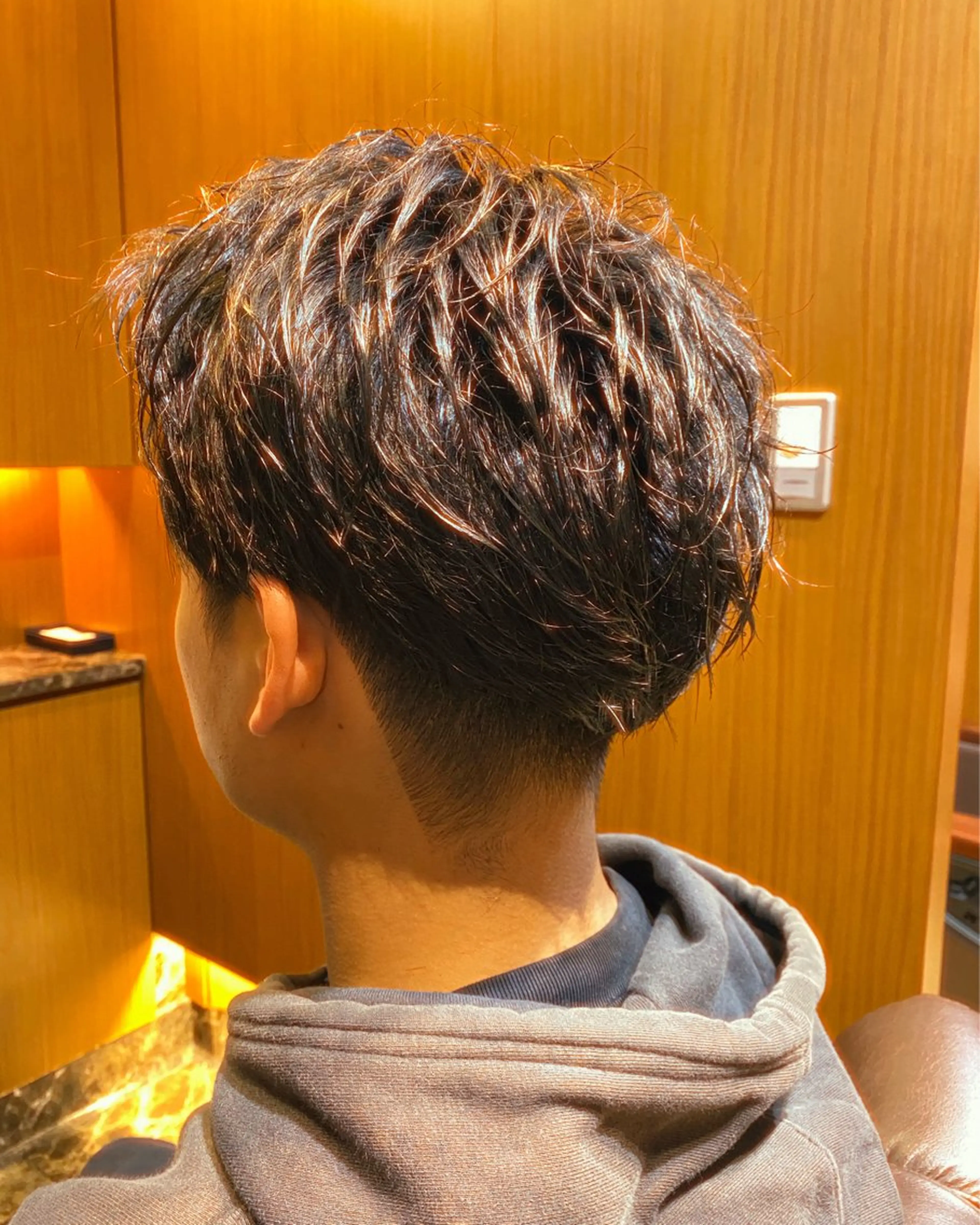 ミディアム 北川 竜也のヘアスタイル
