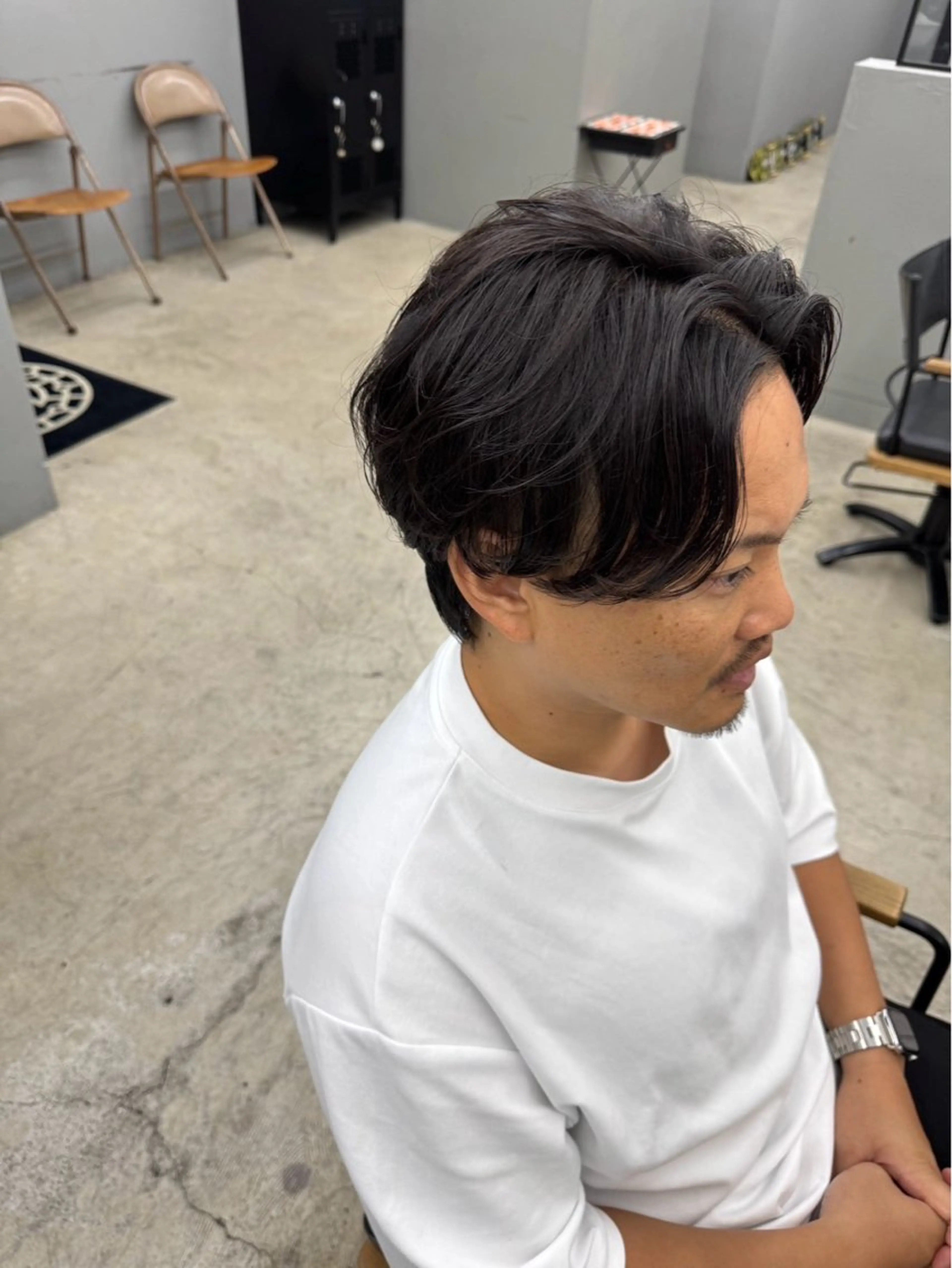 ショート パーマ メンズ カット パーマ メンズ専門サロン wokeのヘアスタイル