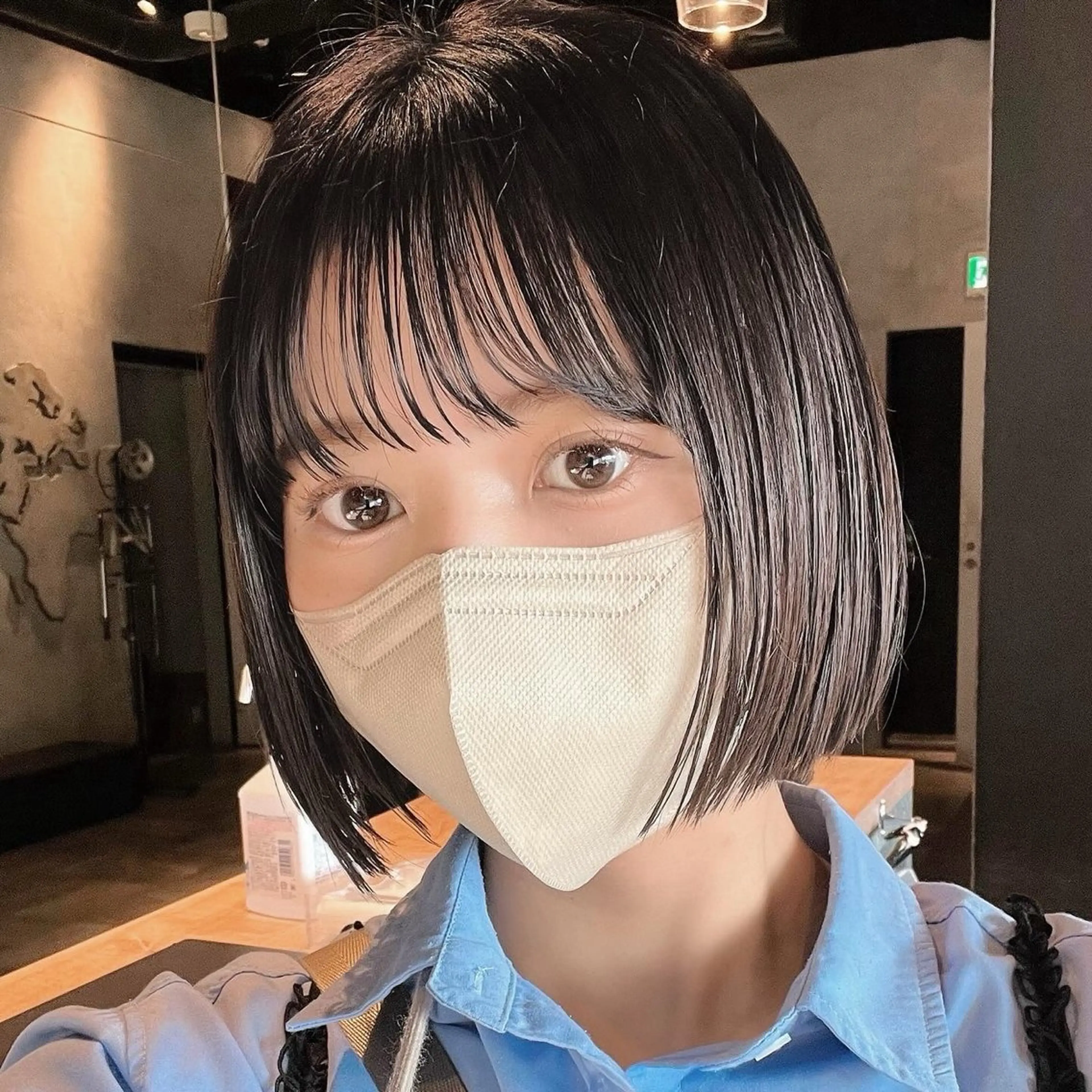 ショート カラー ヘアアレンジ ボブ カット ヘアカラー トリートメント 🌱ボブ/レイヤー/ ベージュ/あやみ✨のヘアスタイル