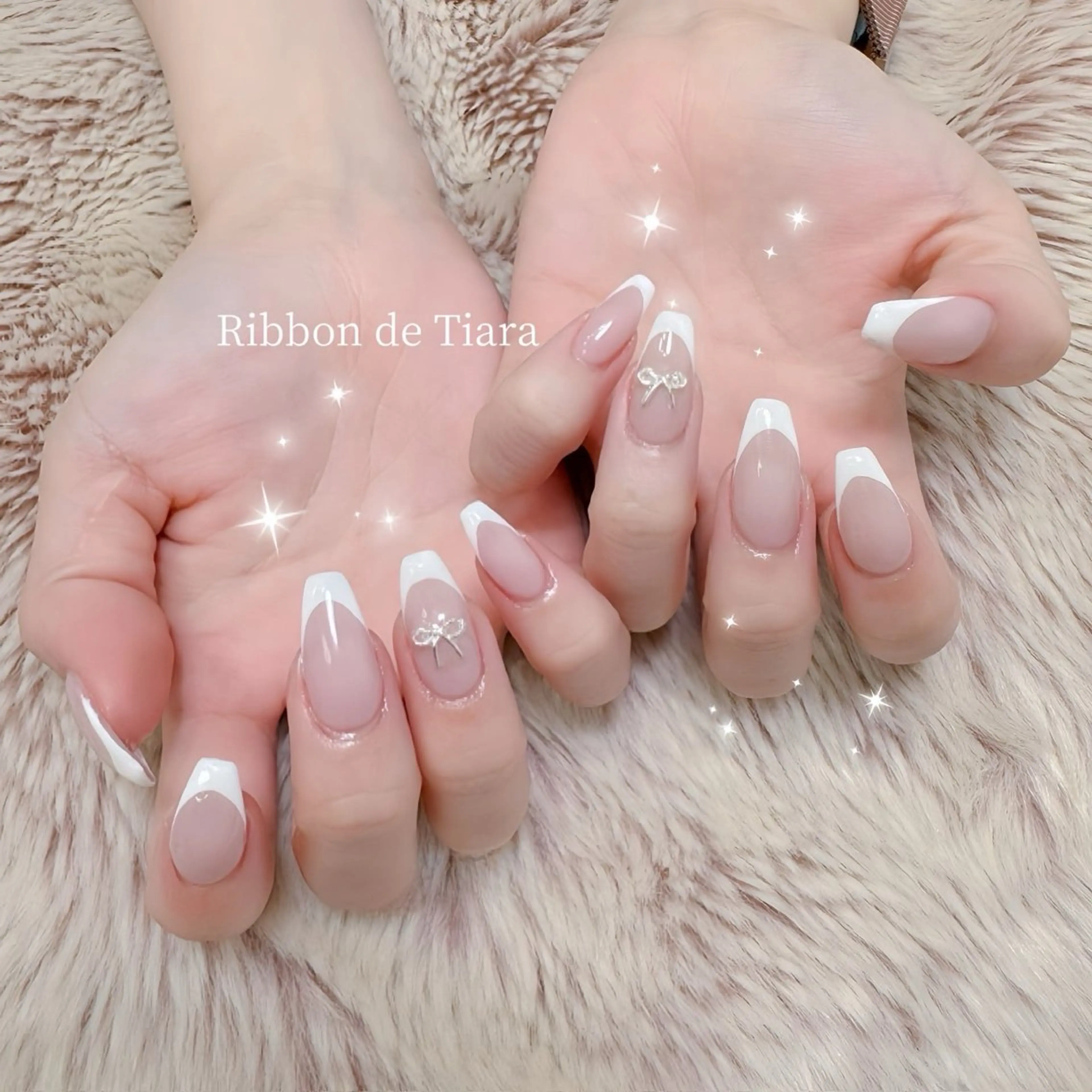 【練習モデル】フレンチネイルの写真