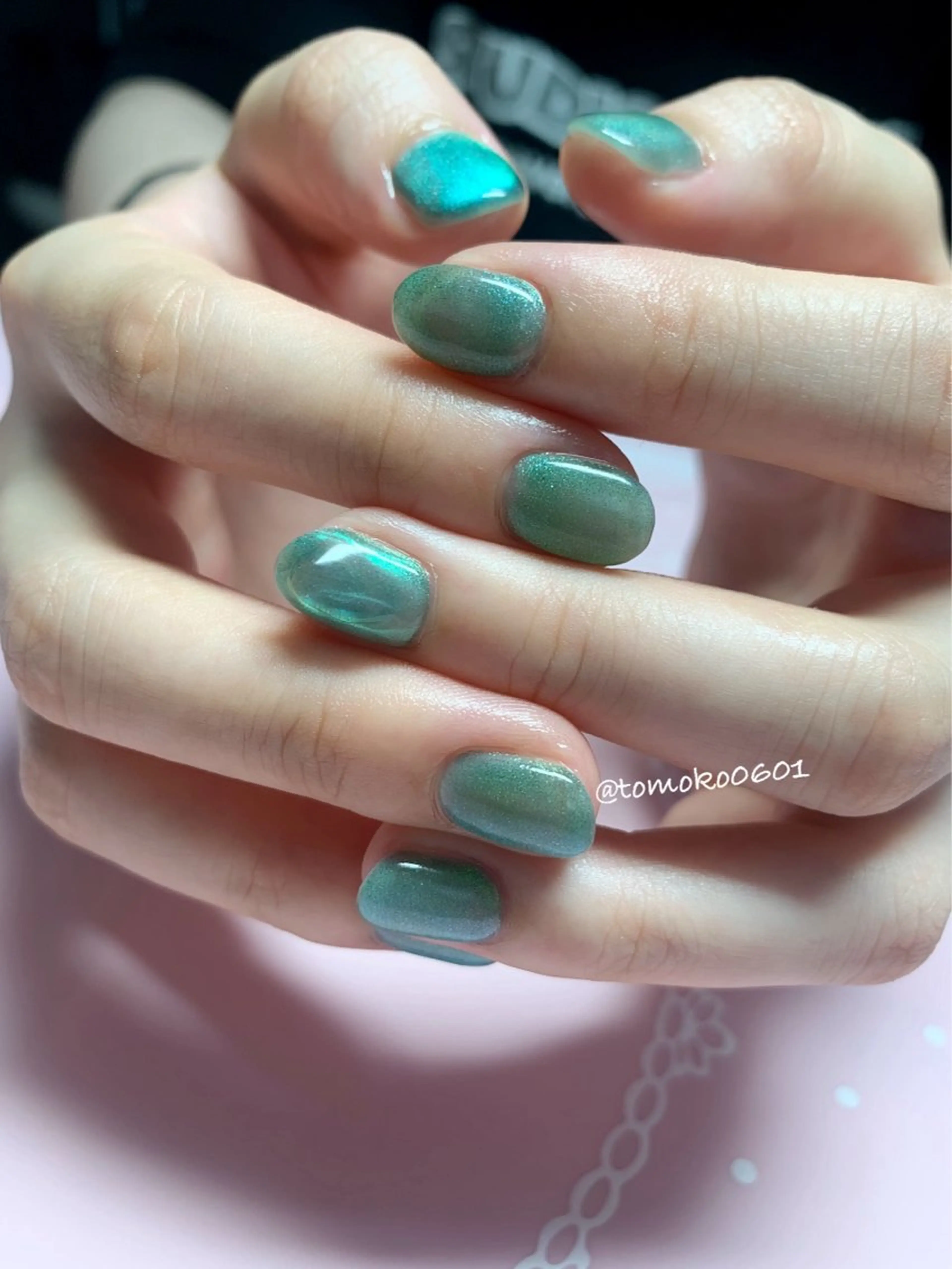 ネイル アートネイル マグネットネイル マグネットワンカラー ワンカラーネイル 浦和 ペルテネイルのネイルデザイン