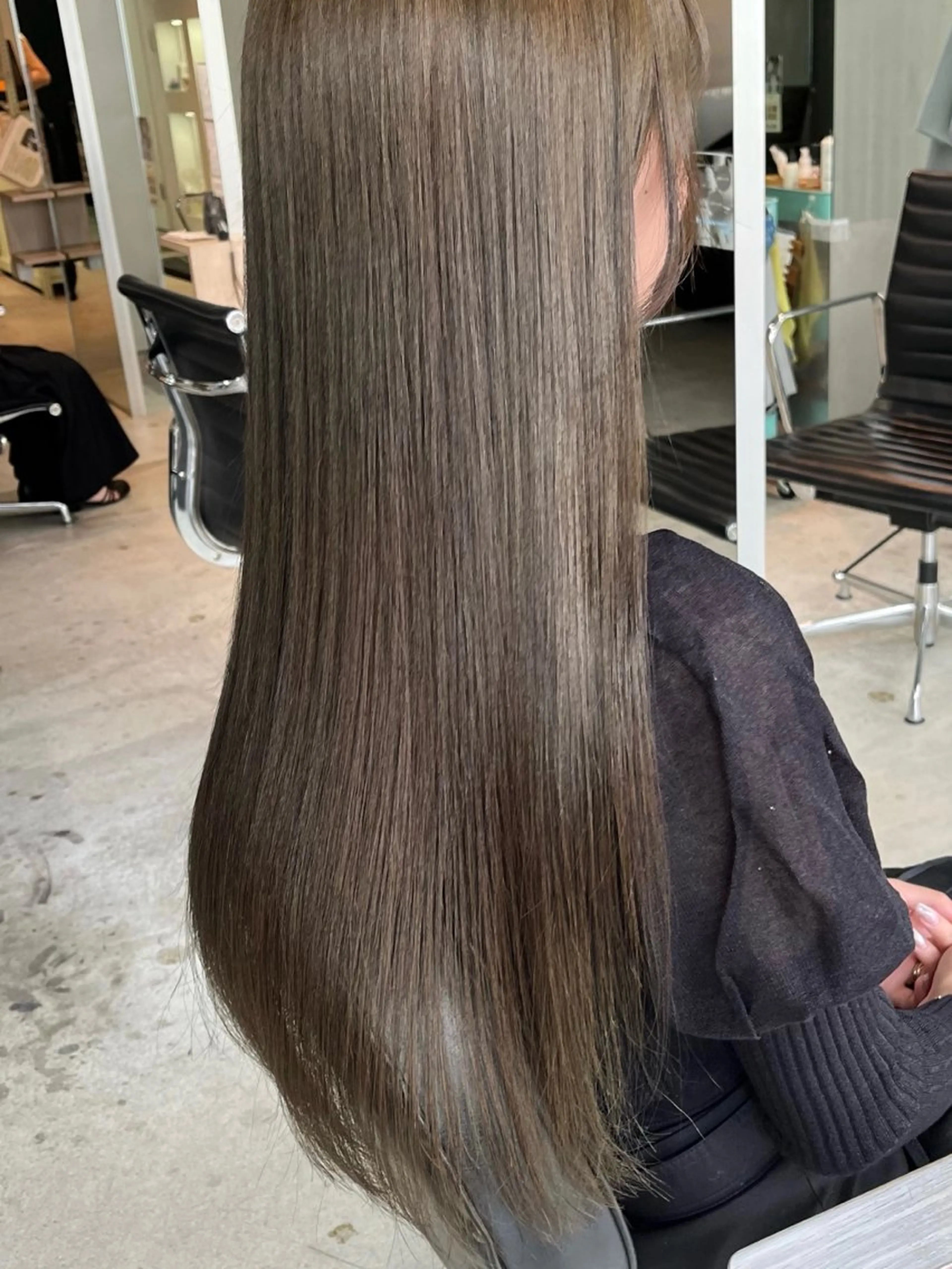 セミロング カラー ベージュカラー グレージュ トリートメント ヘアカラー トリートメント 暖色/まろベージュ/ シカタユウカのヘアスタイル