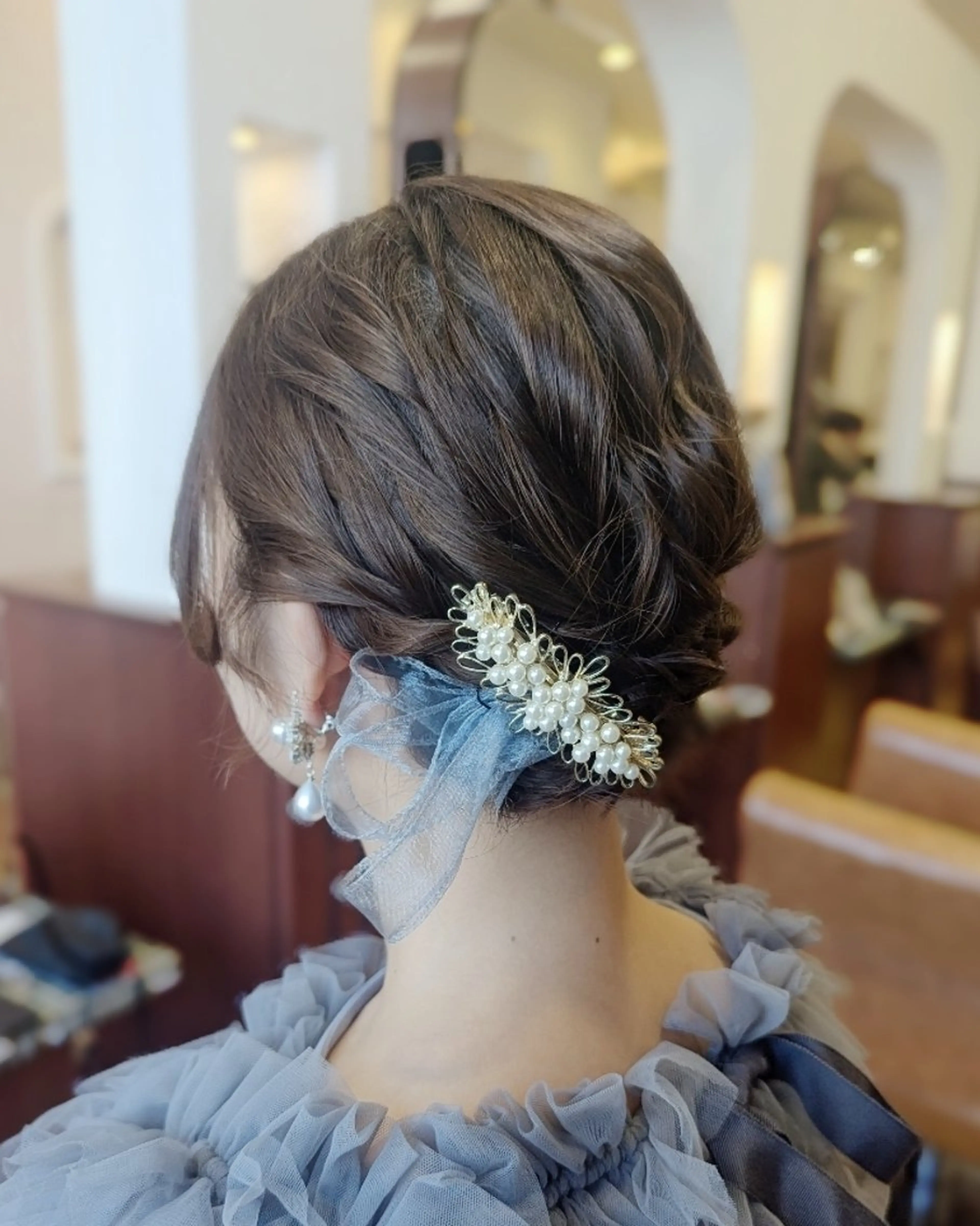 ショート ヘアアレンジ ボブ ヘアセット ブランシェ勝川南口店 石原 あゆみのマツエク・マツパデザイン