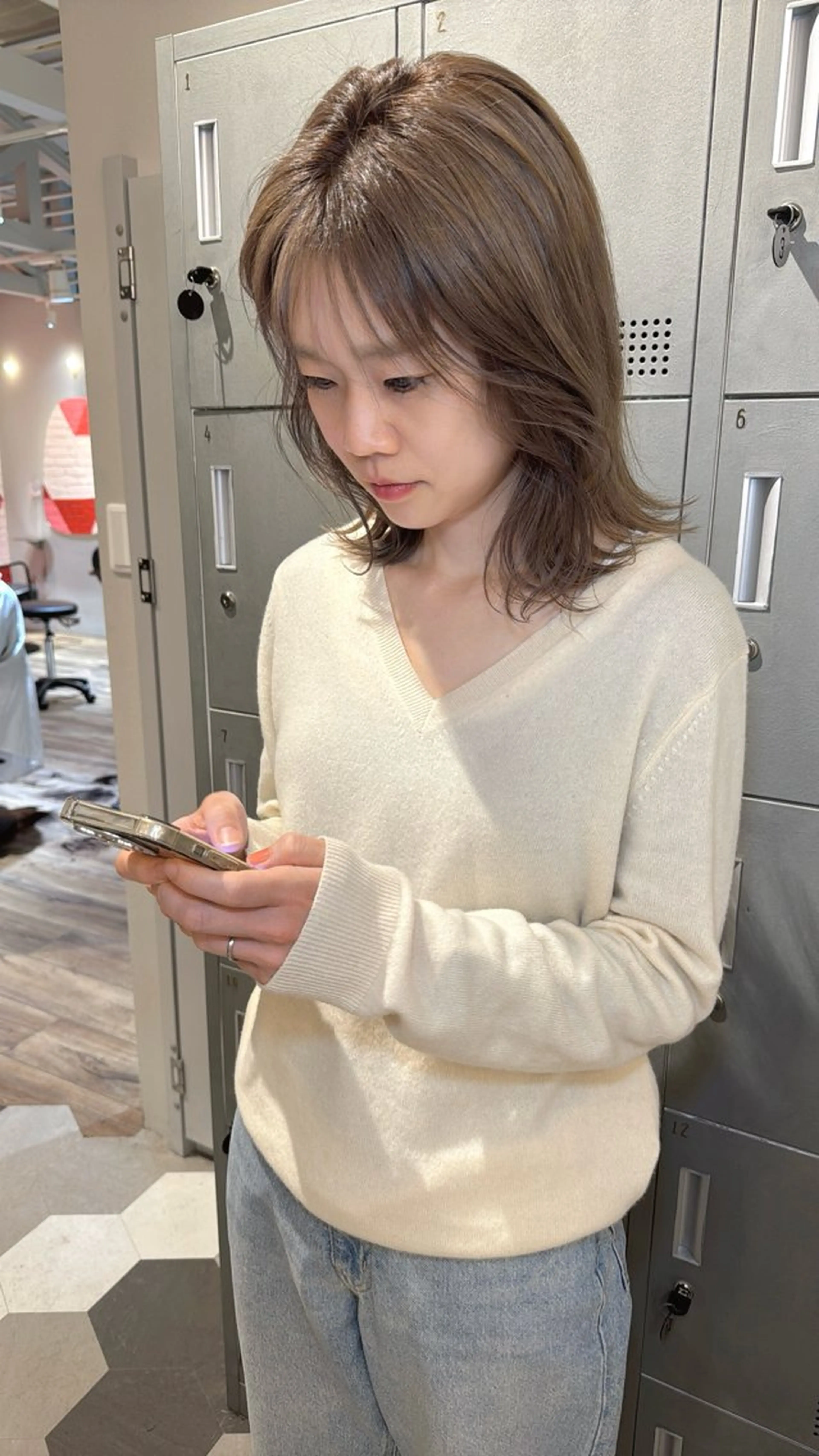 ミディアム カット ヘアカラー 【天満1艶髪】潤艶/ 髪質改善🌹釣本竜哉のヘアスタイル