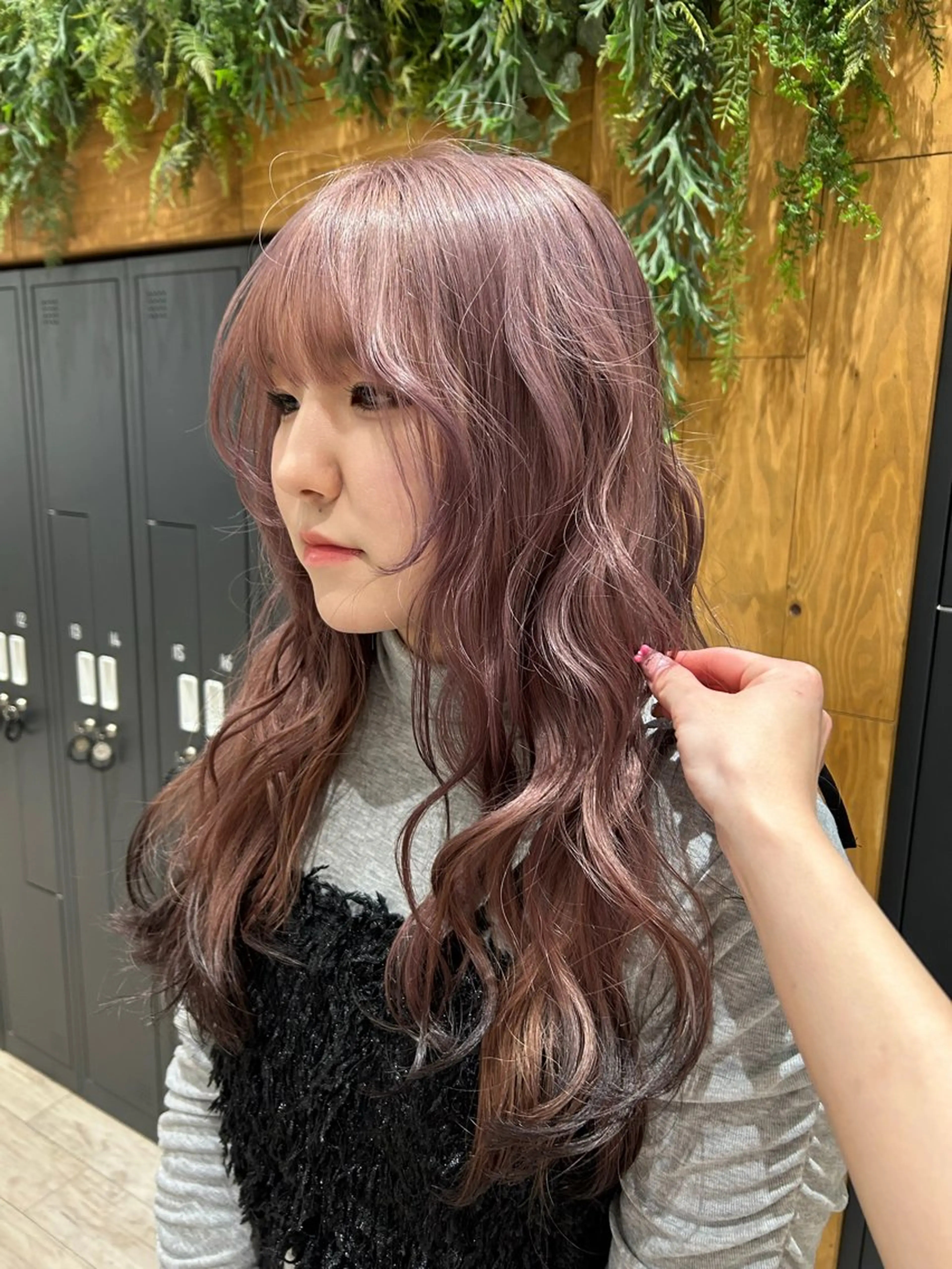 ロング カラー 似合わせ前髪／ 小顔カット🎀そうのヘアスタイル
