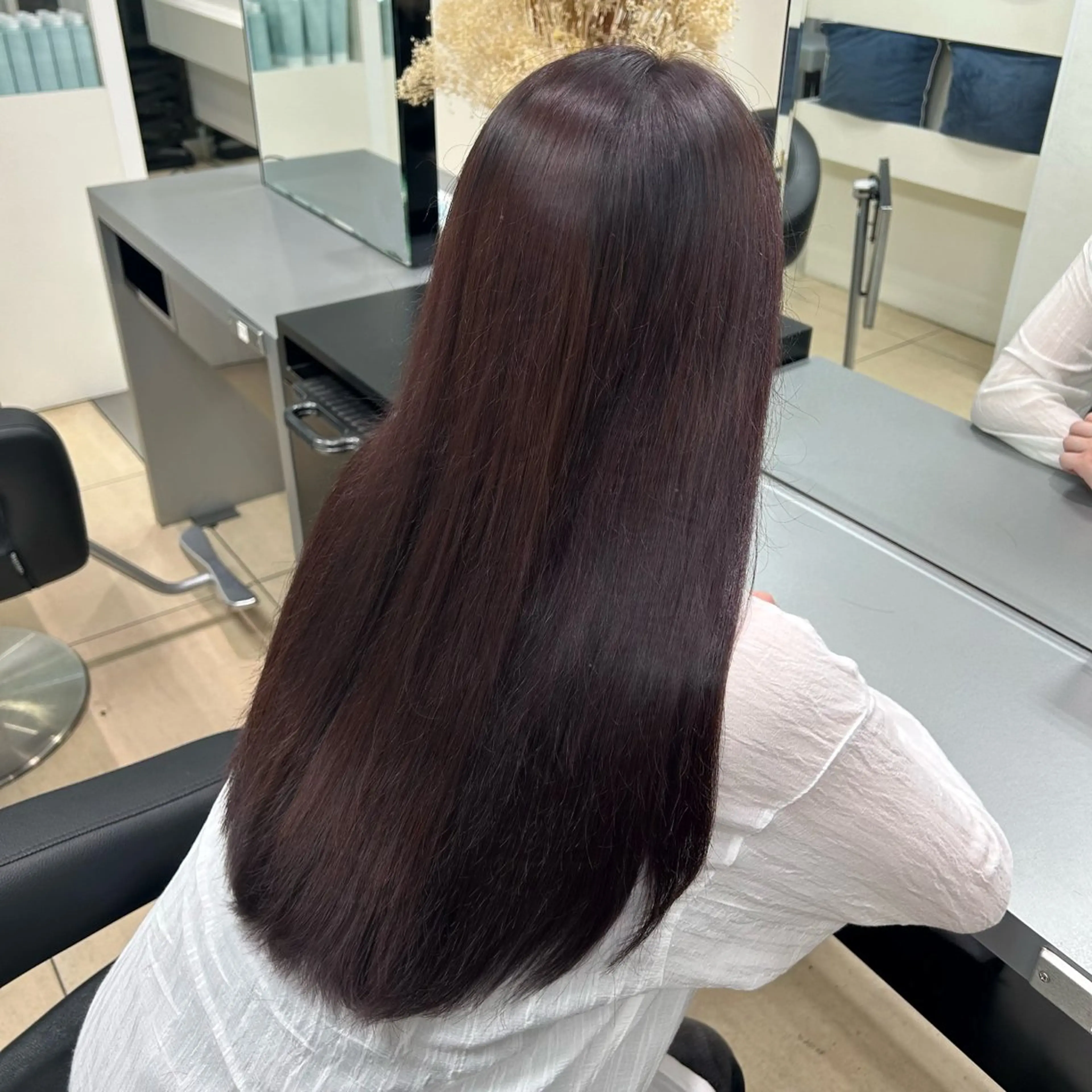 ロング カラー アッシュ稲田堤店所属・ふうか🎀/ 縮毛矯正モデル募集中のヘアスタイル
