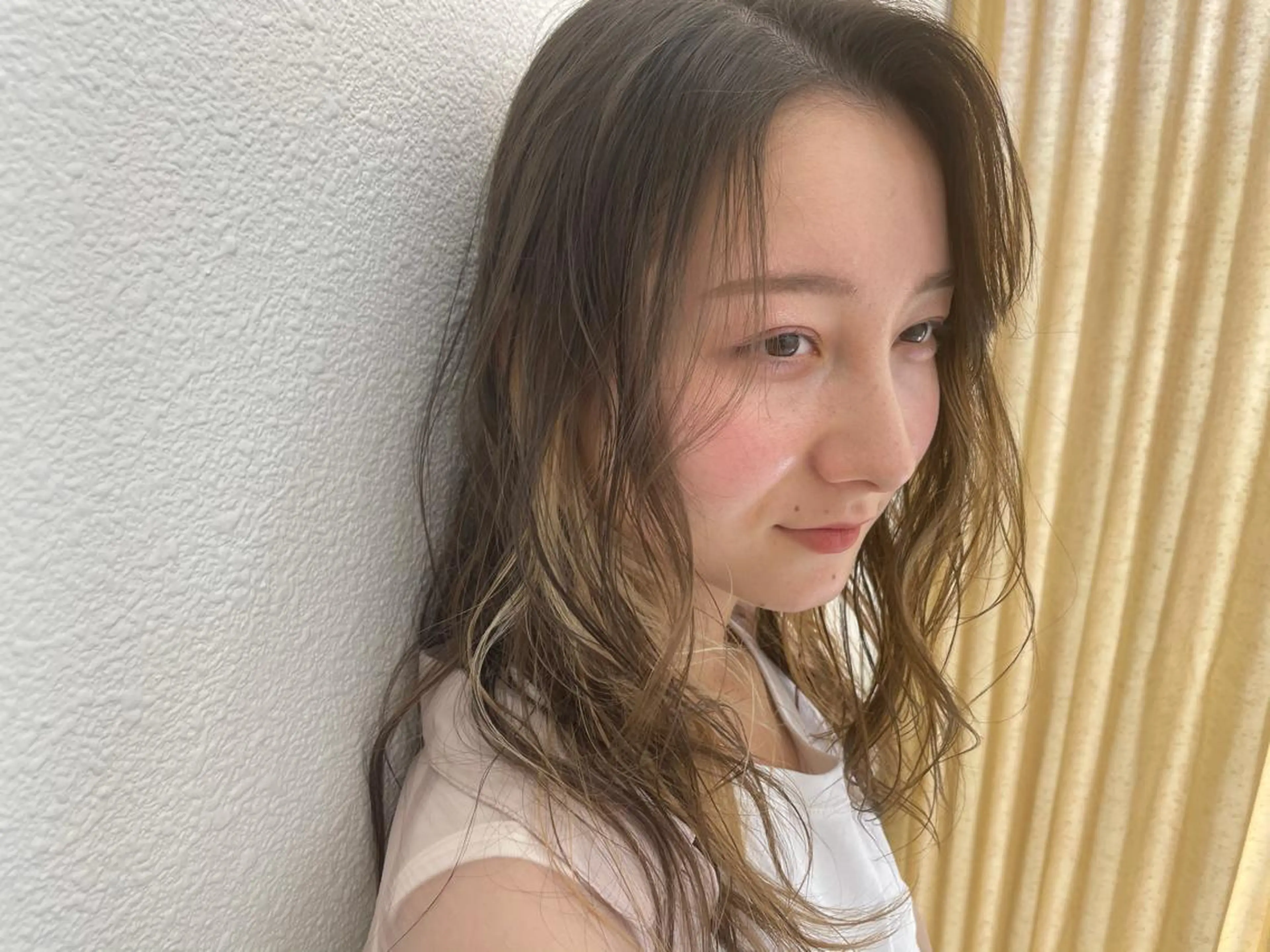 セミロング カラー デザインカラー イヤリングカラー カット ヘアカラー トリートメント shigeru cut club 神田久志本店＆lag所属・田島 仁美のヘアスタイル