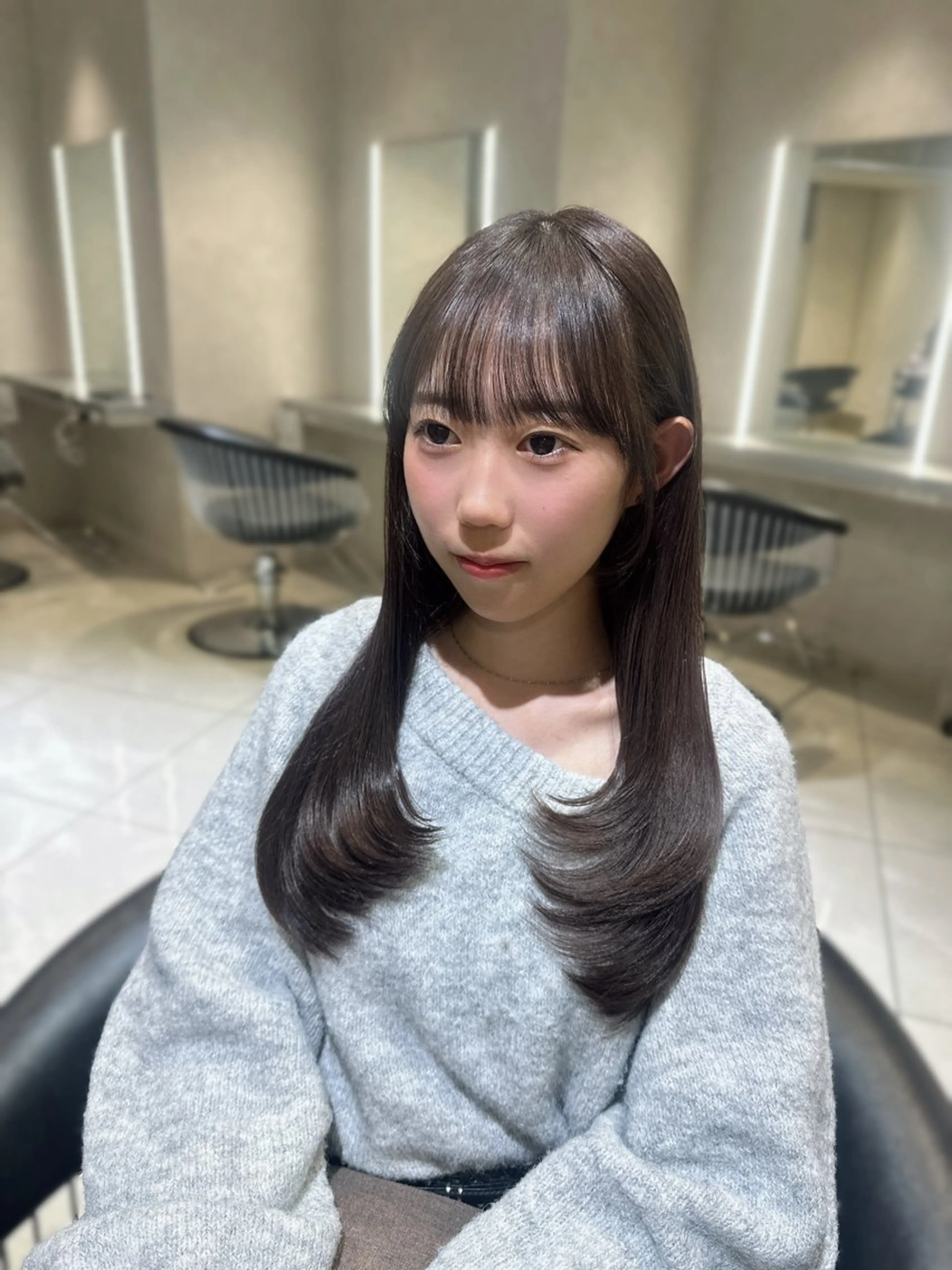 ロング ハイトーン/ミルク ティー🤍reinaのヘアスタイル