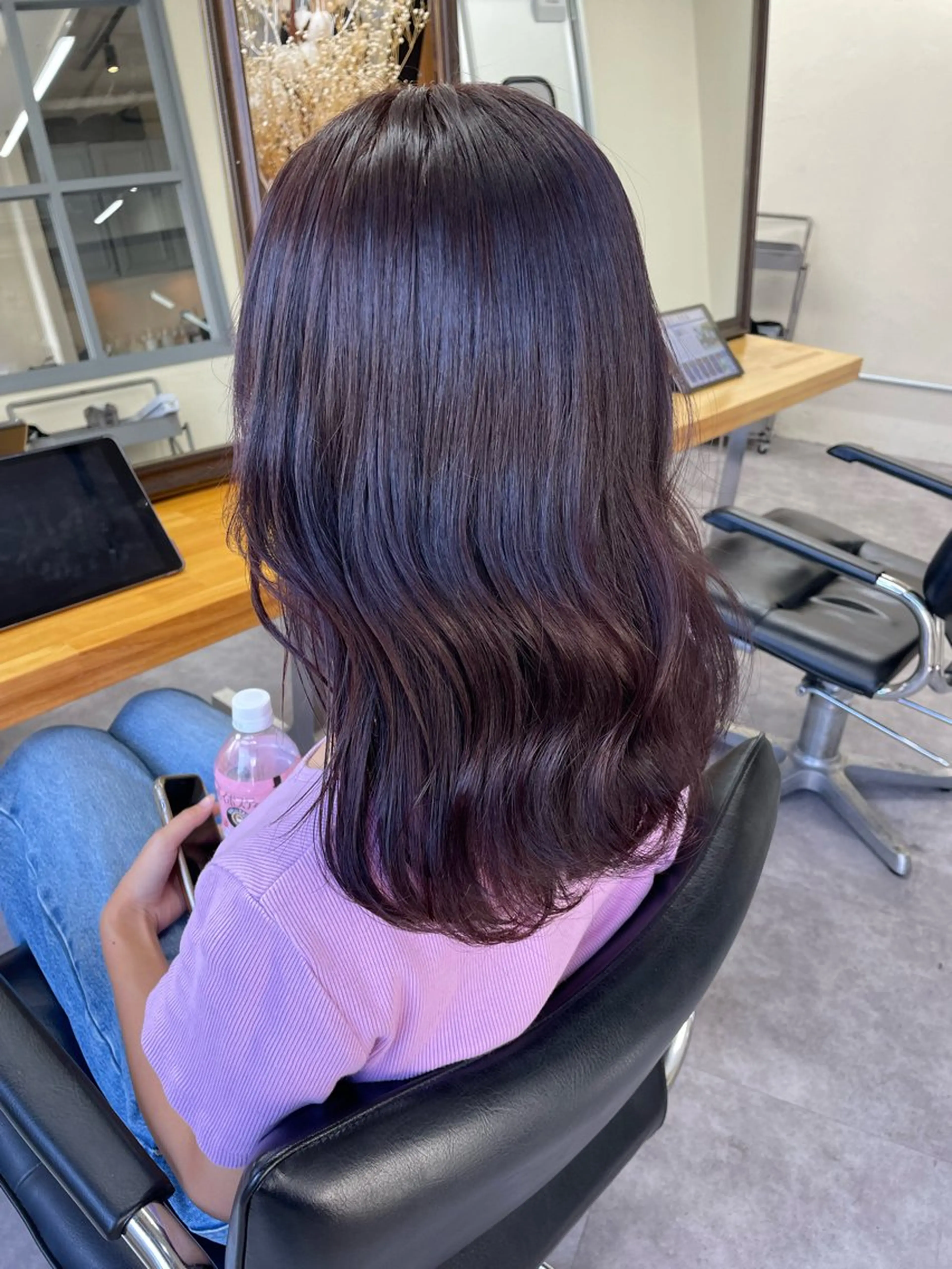 セミロング カラー ヘアカラー トリートメント 🌸柔らかハイトーン 🧃Shionのヘアスタイル