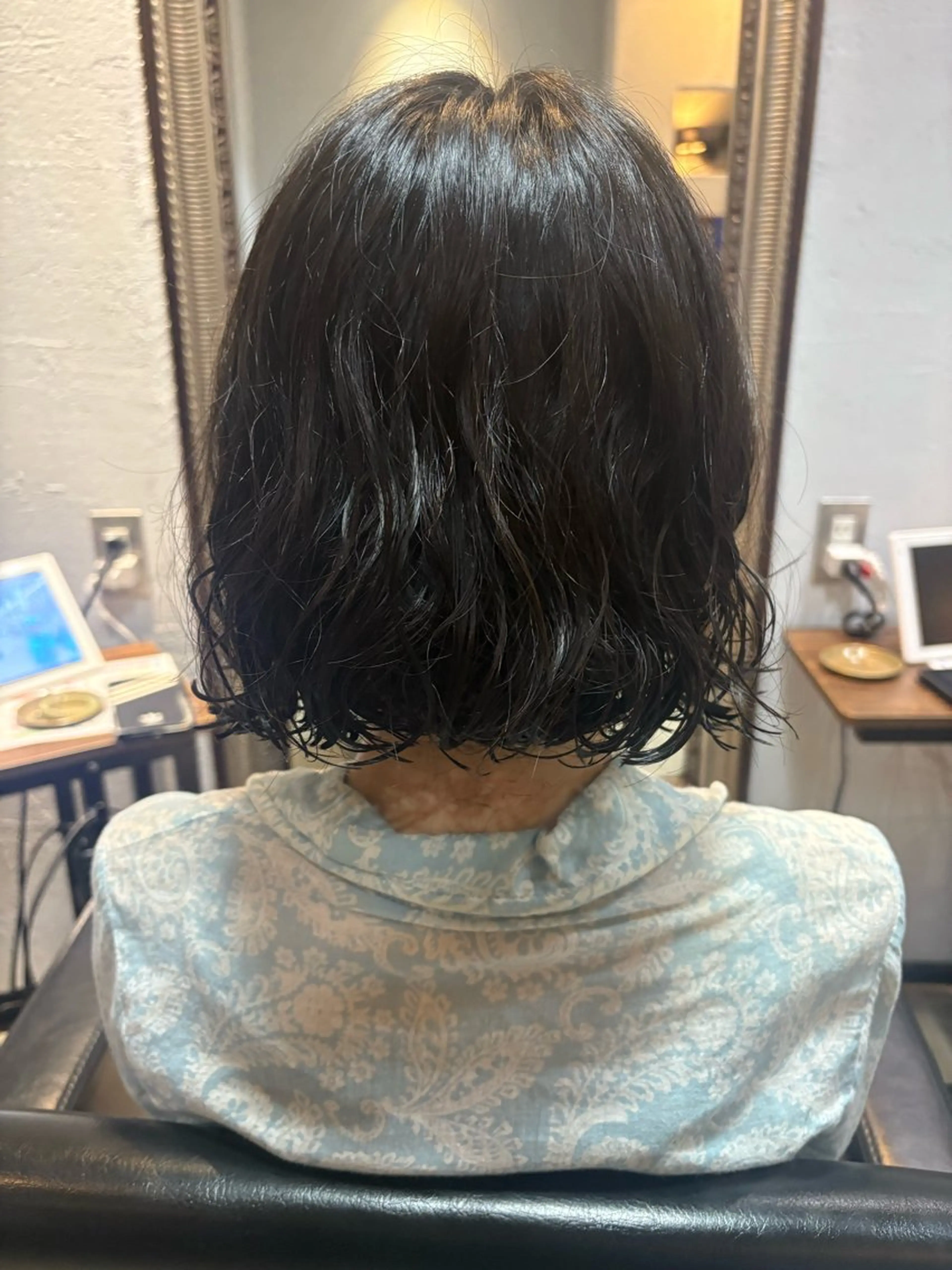 ミディアム ミディアムパーマ ボブ flammeum藤沢所属・たなか さやか /モデル様募集中🤍のヘアスタイル