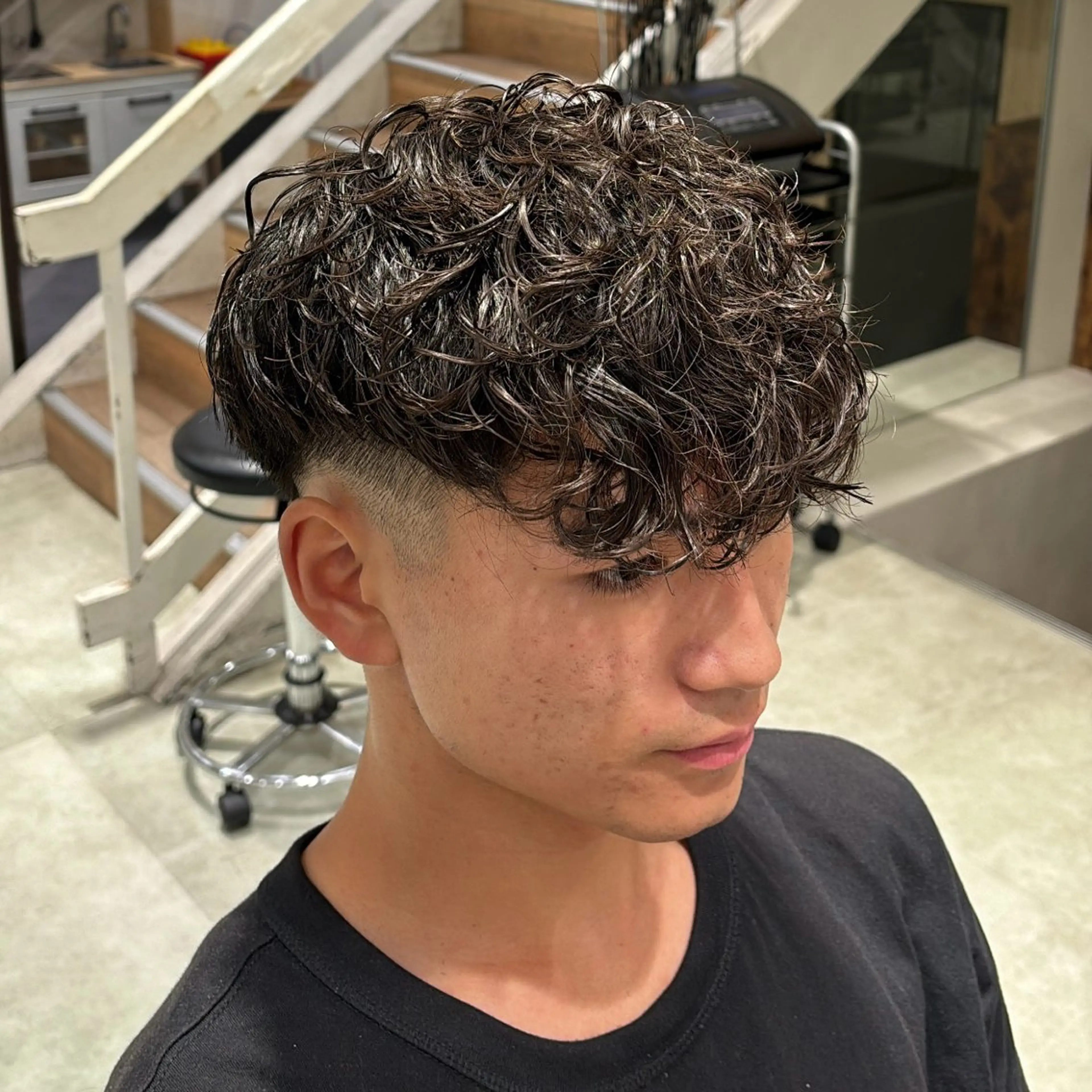 パーマ メンズ スペインカール メンズカット/パーマ / ryo🐉のヘアスタイル