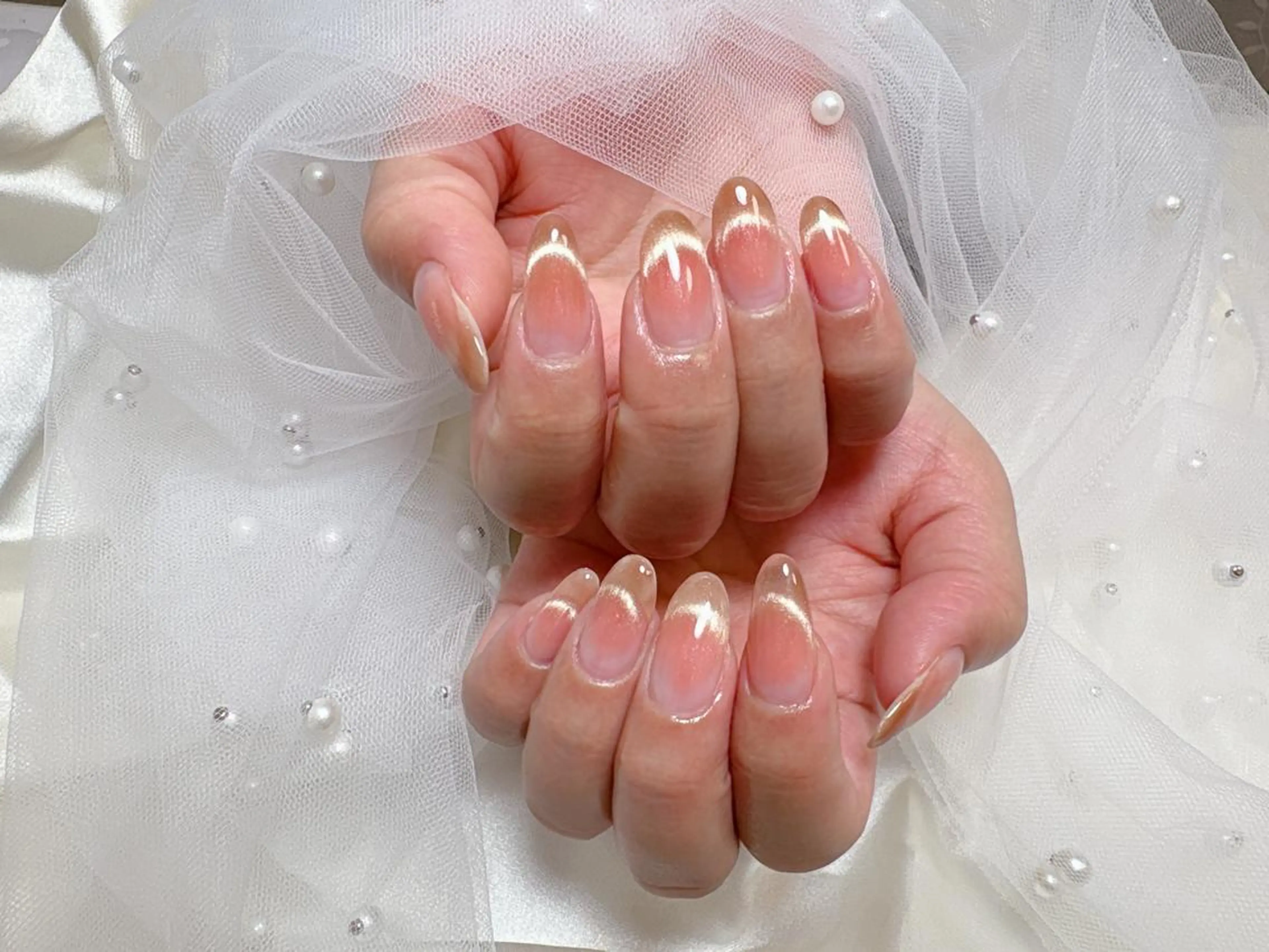 ネイル フレンチネイル マグネットネイル マグネットフレンチ ハンドネイル ハンドケア 🎀長さだし船橋🎀 ネイルサロンのネイルデザイン