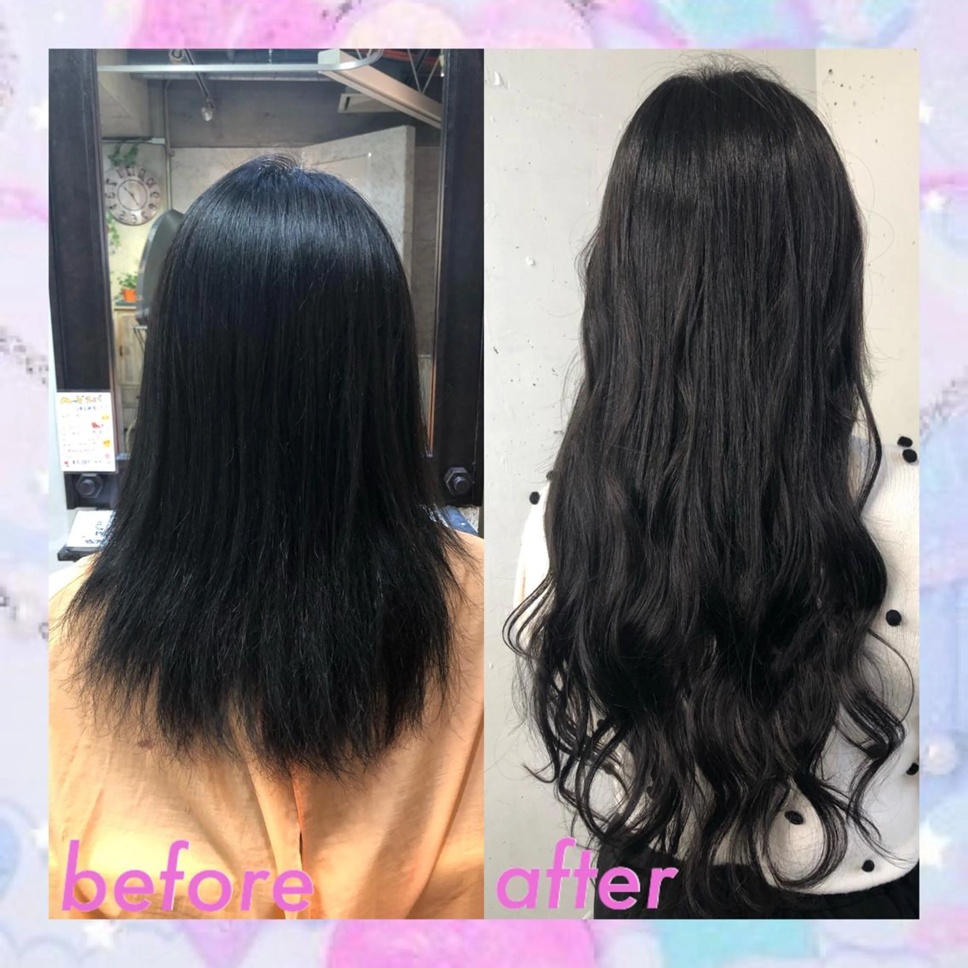 ロング カラー パーマ ヘアアレンジ カット エクステ ヘアセット 八巻 晴香のヘアスタイル