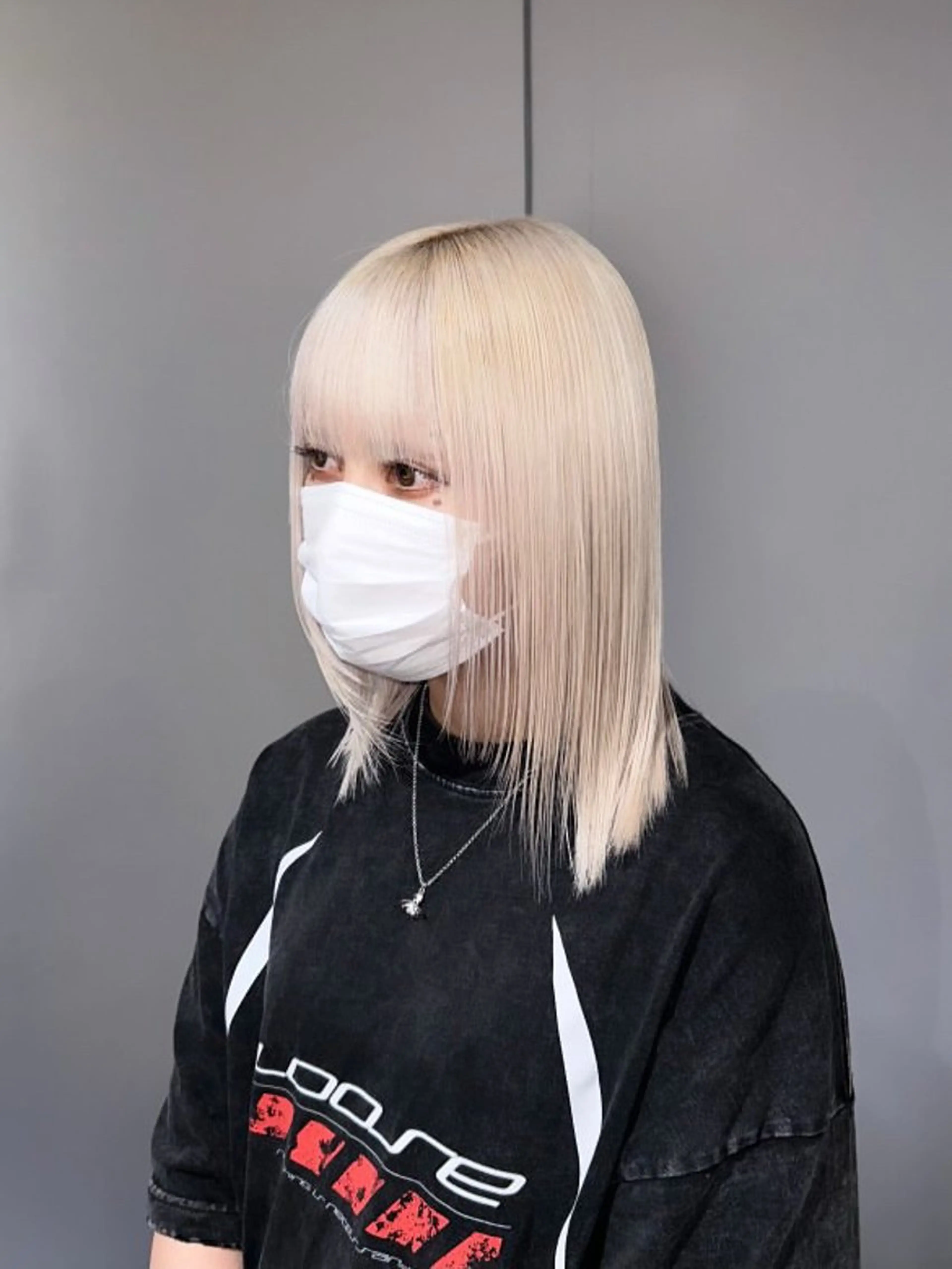 ミディアム カラー ヘアカラー 髪質改善×韓国 レイヤー ひかるのヘアスタイル