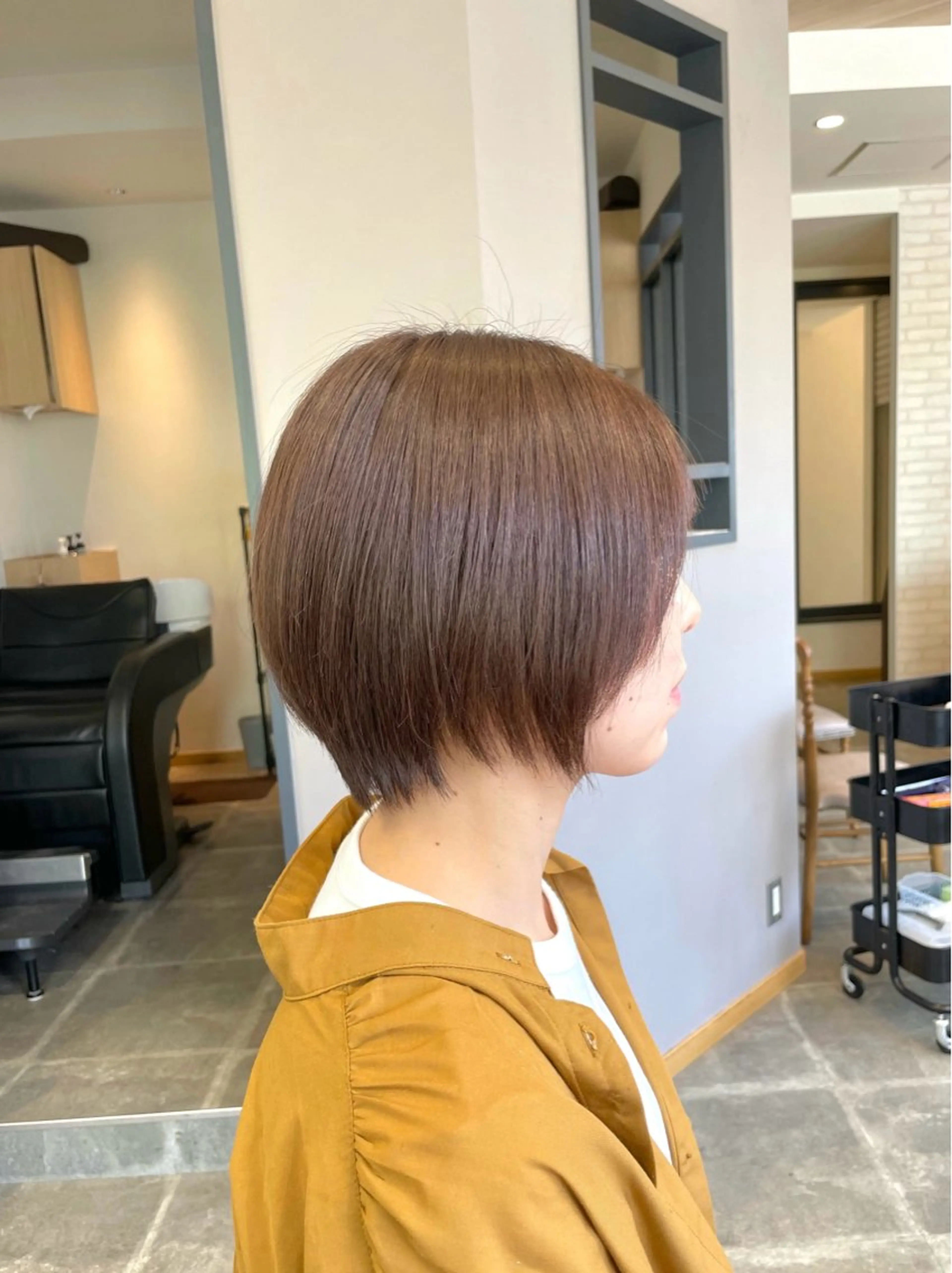 ショート カット 縮毛矯正 トリートメント 西村 れいのヘアスタイル