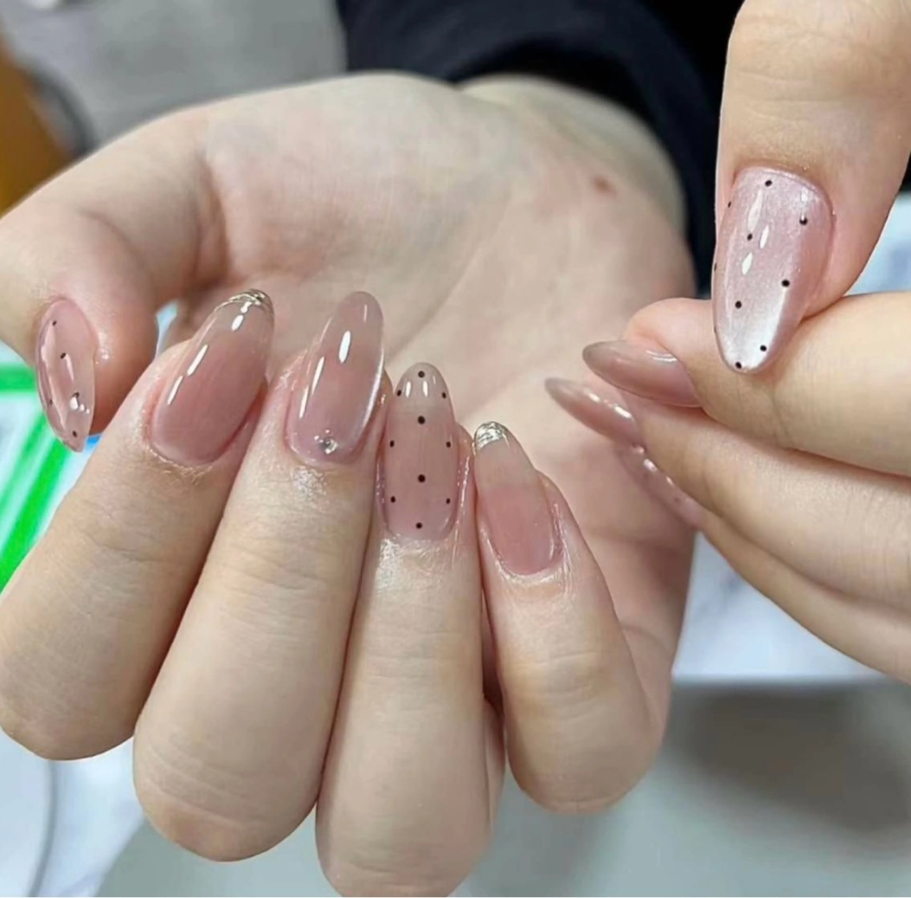 ネイル 韓国ネイル 持ち込み ニュアンスネイル ネイルチップ ハンドネイル TABI ANA.CHUOのネイルデザイン