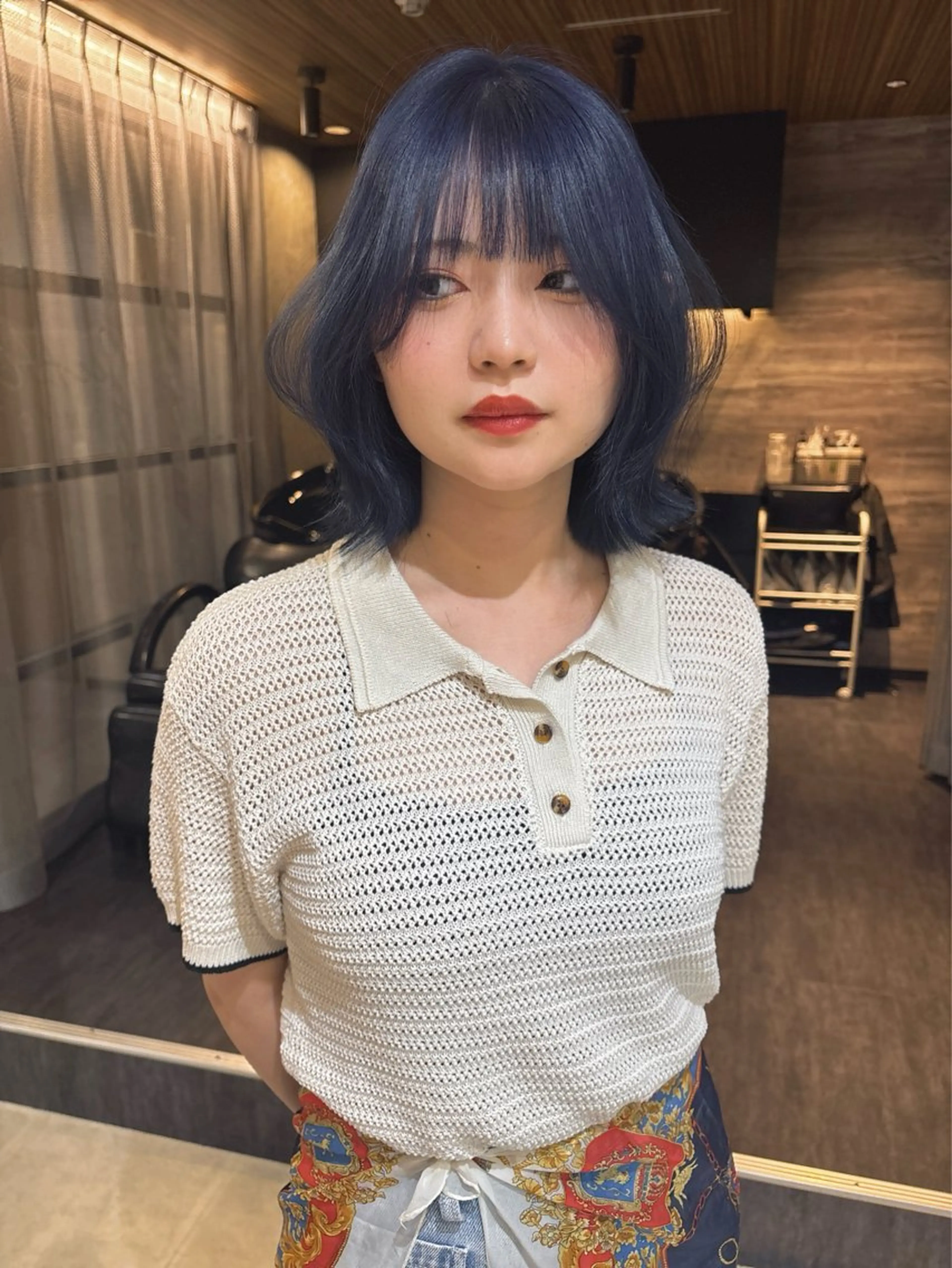 ミディアム カット ヘアカラー 縮毛矯正*ショートヘ アモデル様募集/奈良のヘアスタイル