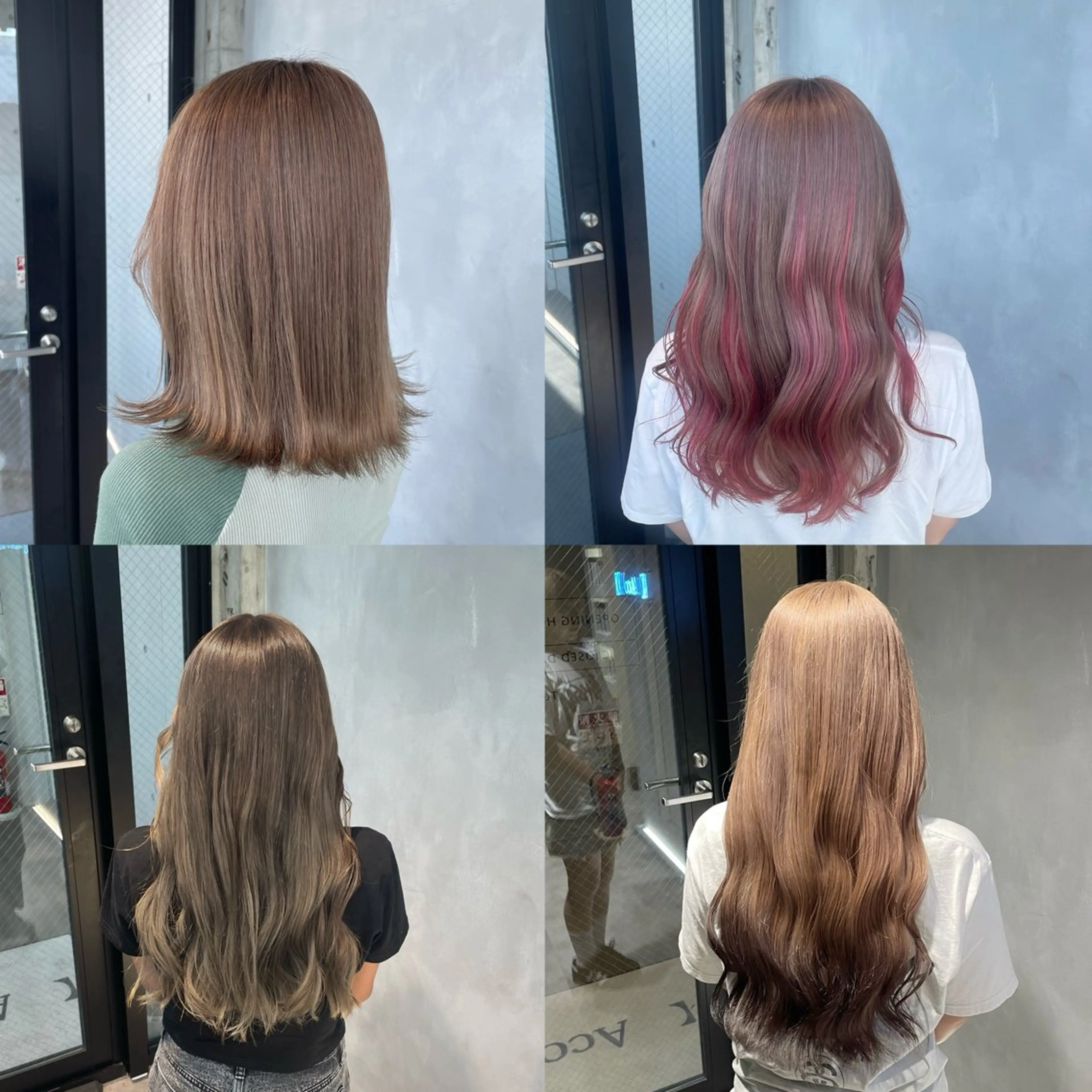 カラー ブリーチ 透明感カラー デザインカラー グレージュ 暖色/ハイトーン/ カラー/HBLのヘアスタイル