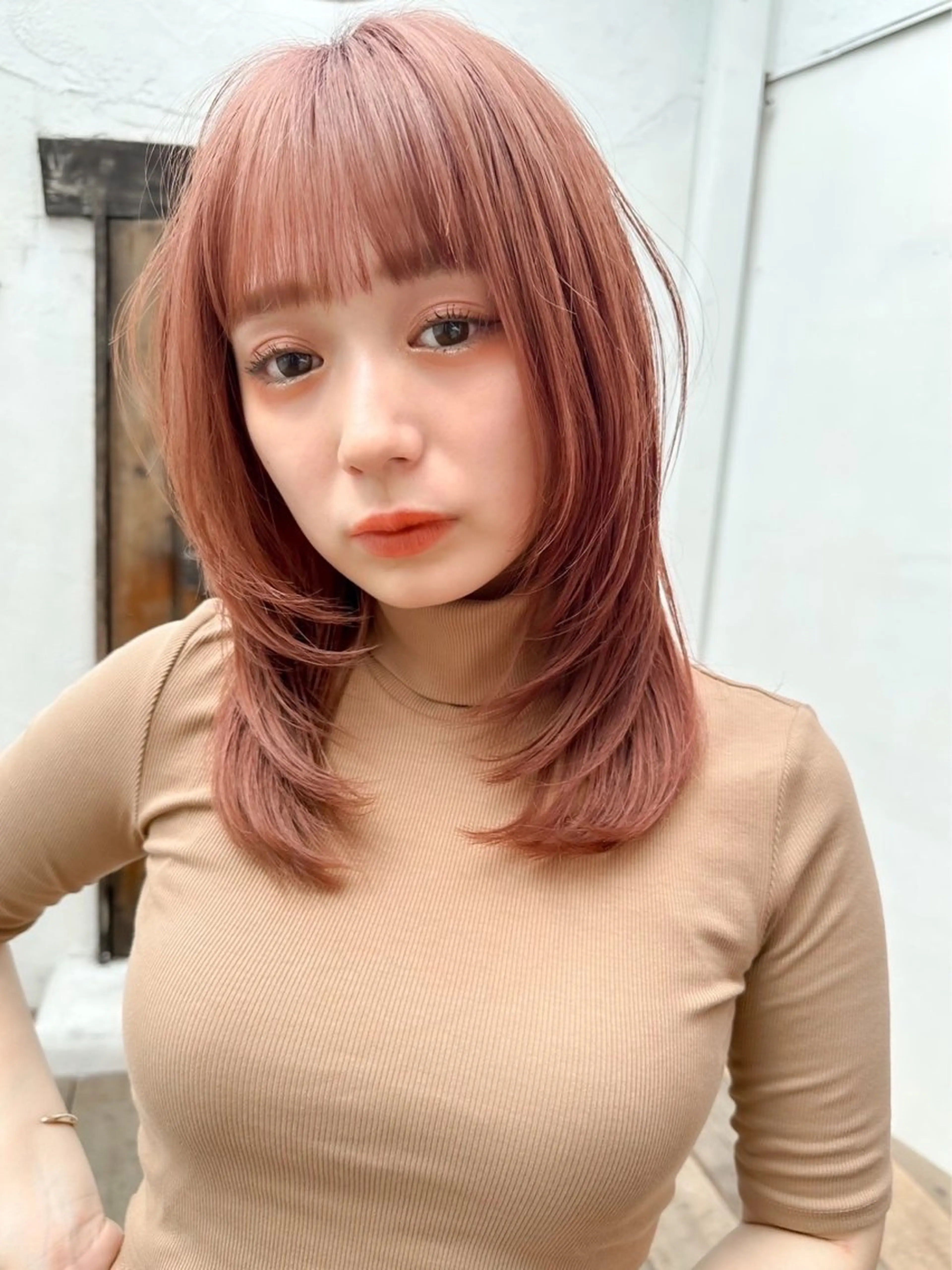 ミディアム ミディアムレイヤー レイヤーカット AUBEHAIRnoa熊谷店所属・中島紫乃  レイヤー 🇰🇷🌈のヘアスタイル