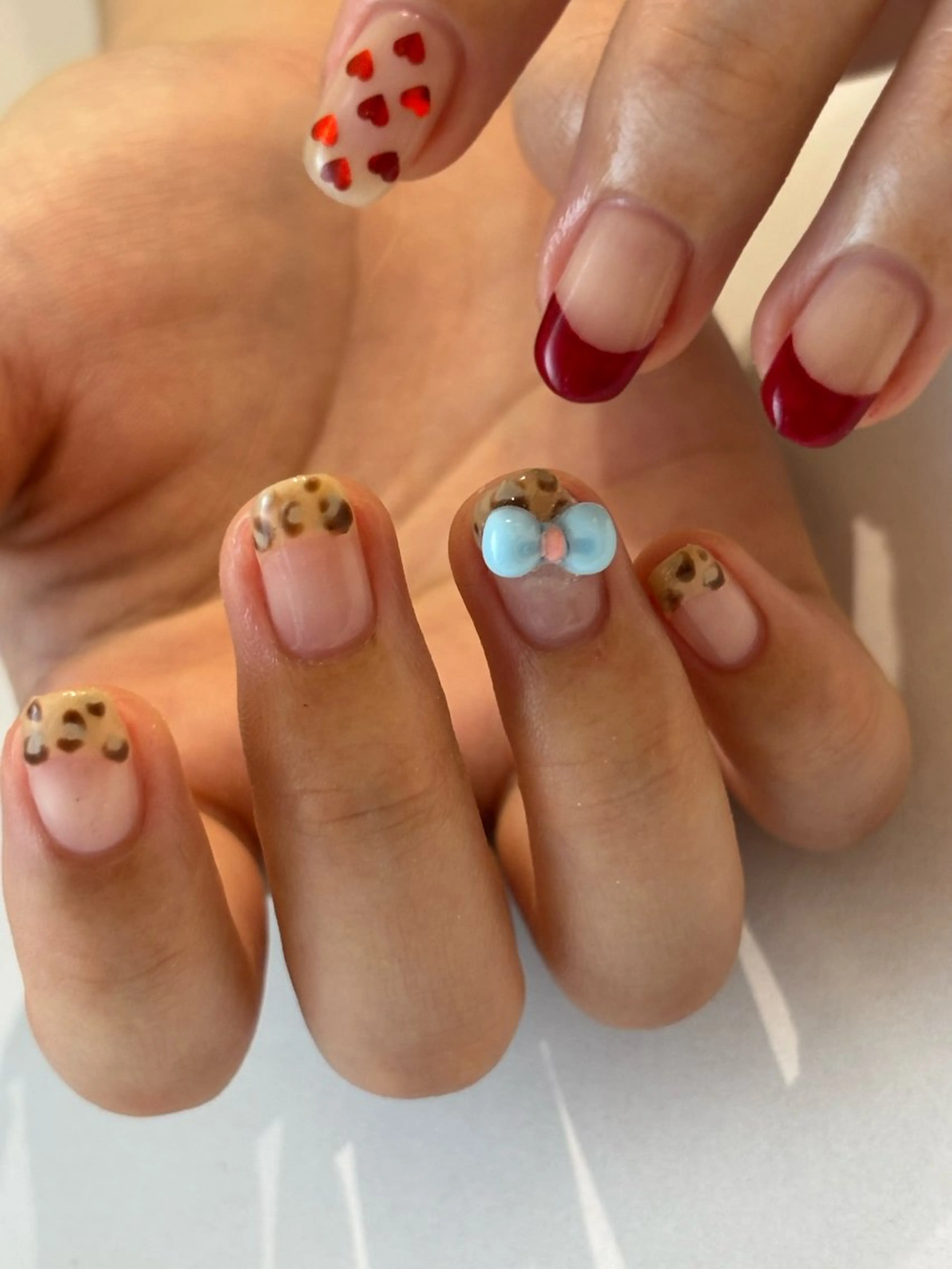 ネイル リボン ハンドネイル Ann. nail.tokyo所属・Ann nailのネイルデザイン