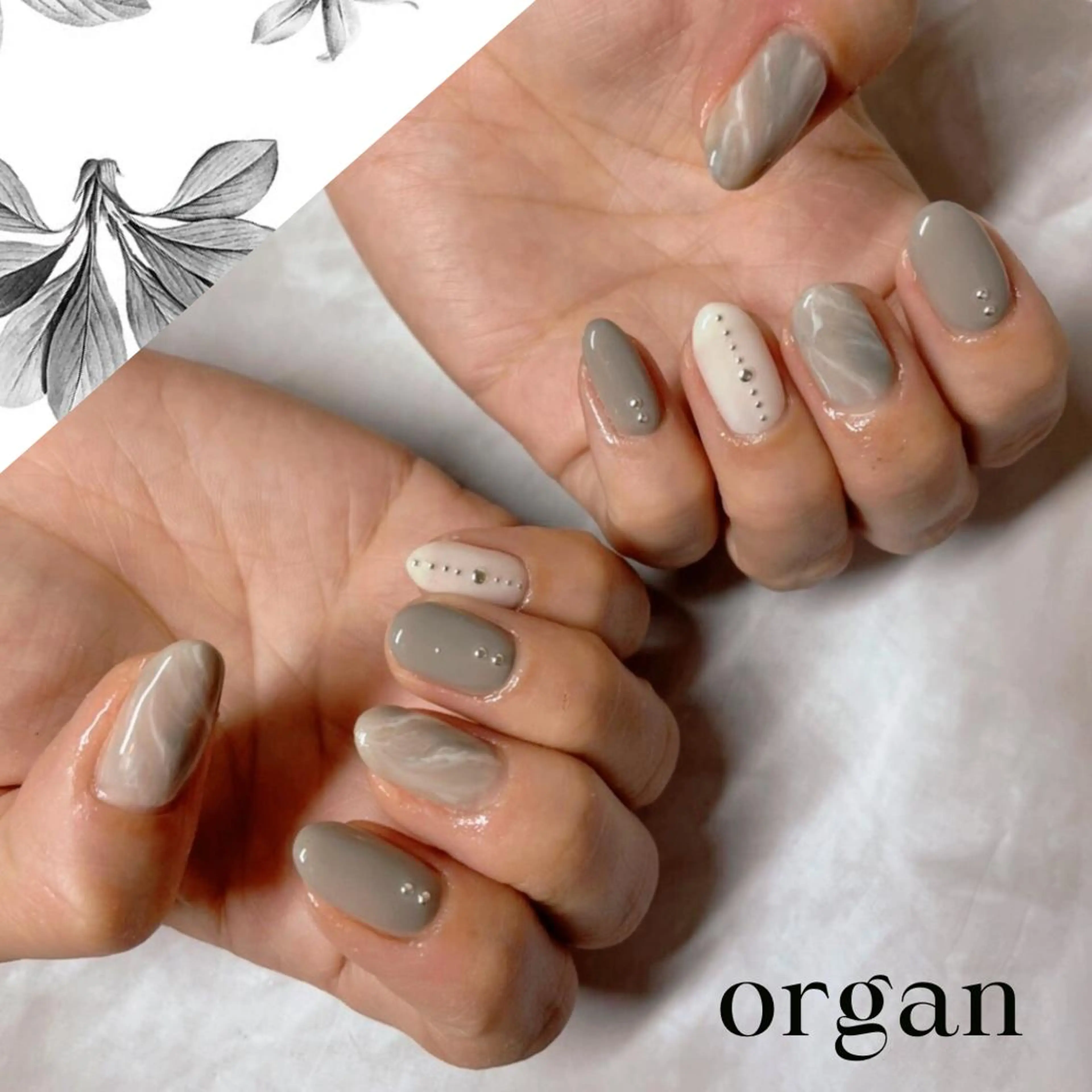 ネイル ニュアンスネイル シンプルネイル ハンドネイル フットネイル ハンドケア 【ＯＲＧＡＮ】 nailのネイルデザイン