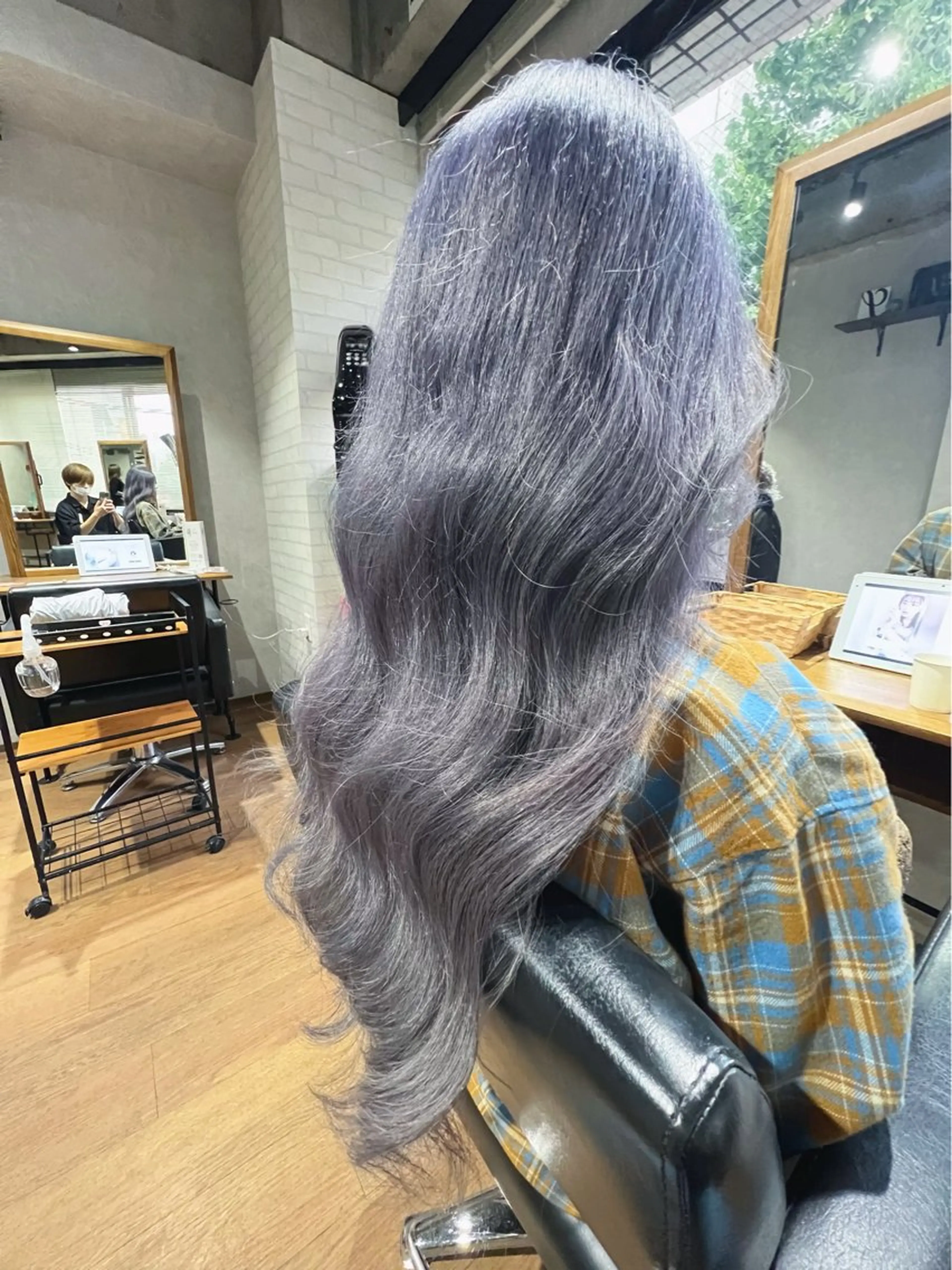 ロング カラー グレージュ カット ヘアカラー ✨ハイトーン カラーTAKUYA✨のヘアスタイル