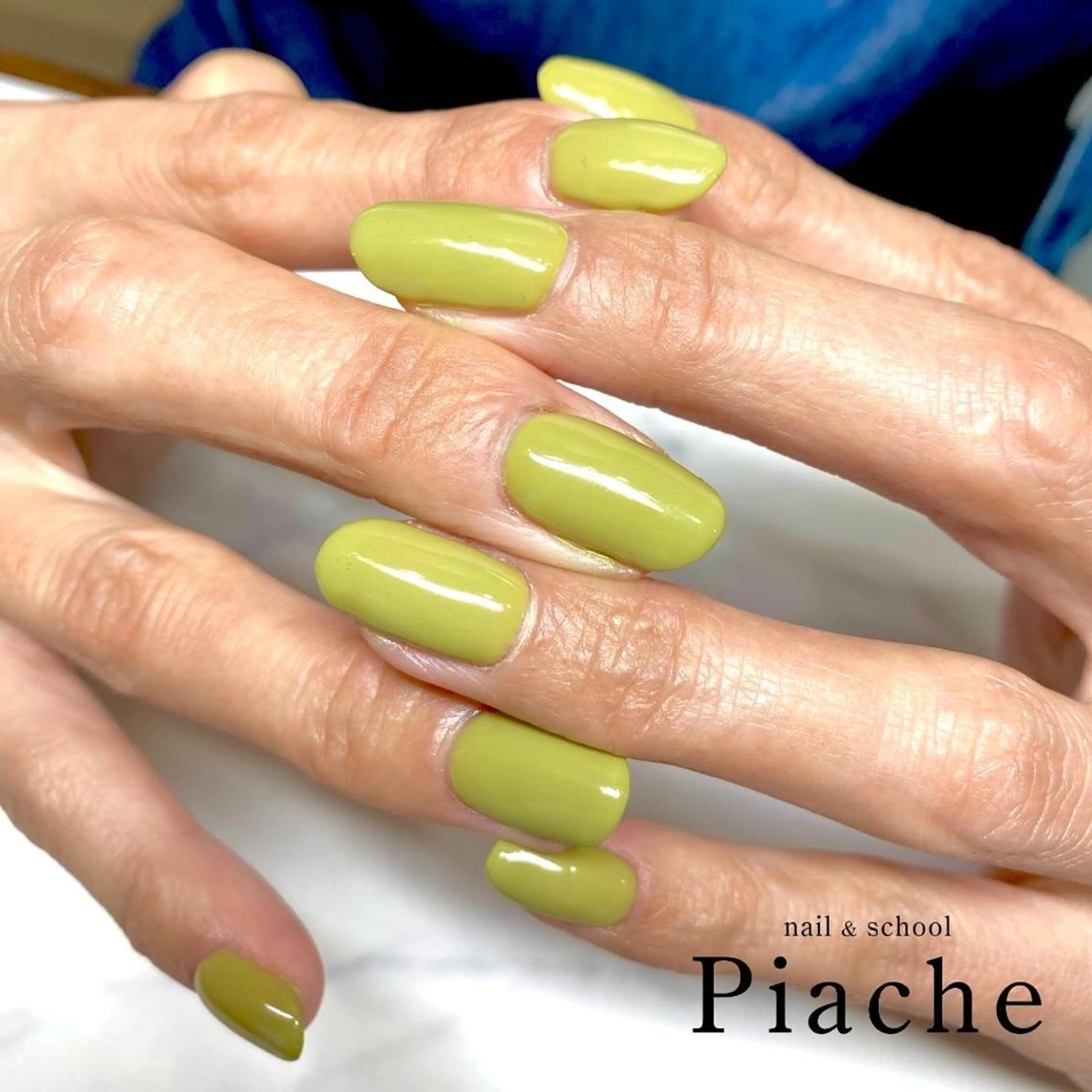 ネイル ワンカラーネイル Piache ジュニアネイリストのネイルデザイン