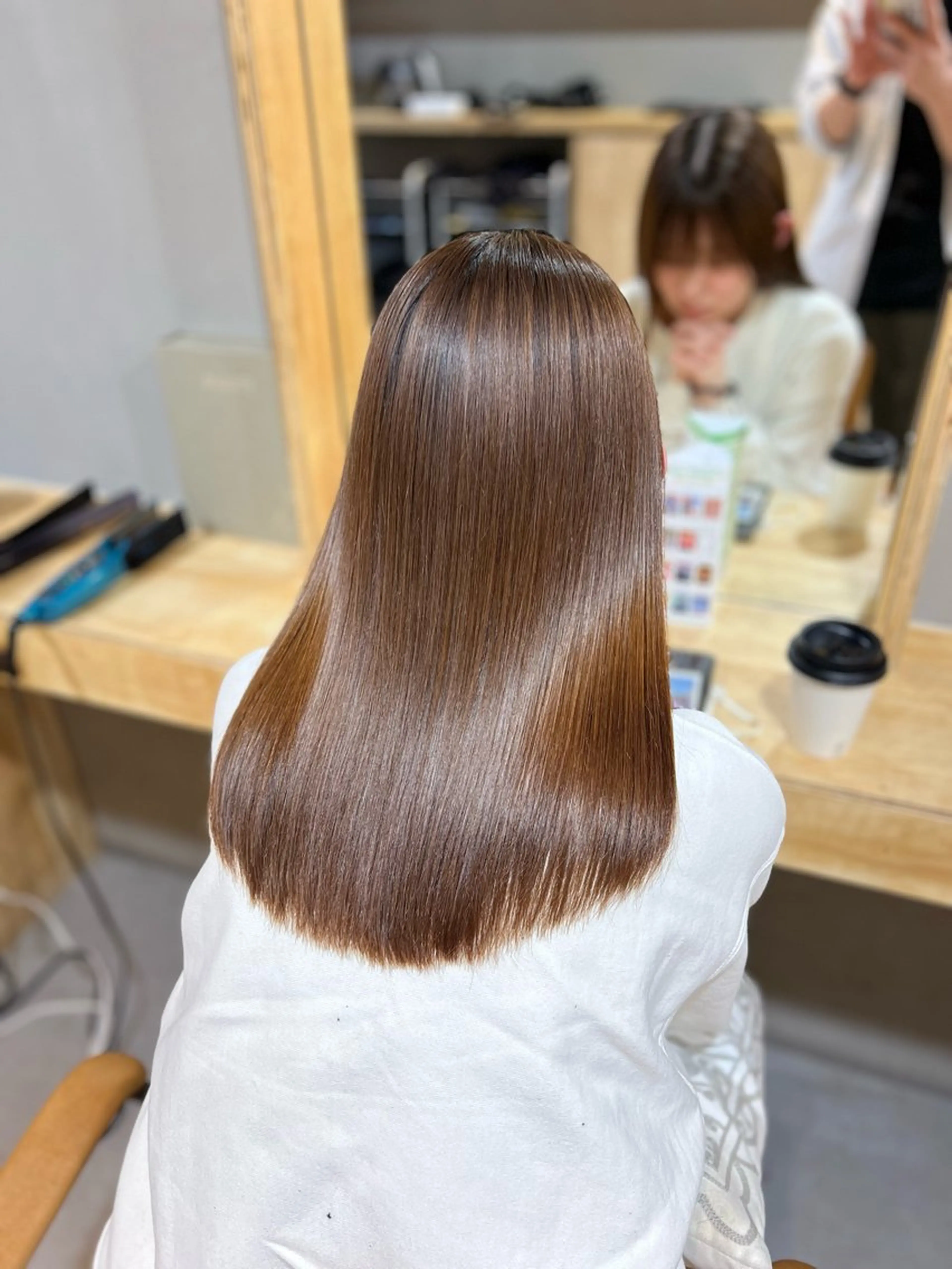 セミロング 髪質改善 縮毛矯正 神戸ボブ✂️ ioe三宮/田 伸佳のヘアスタイル