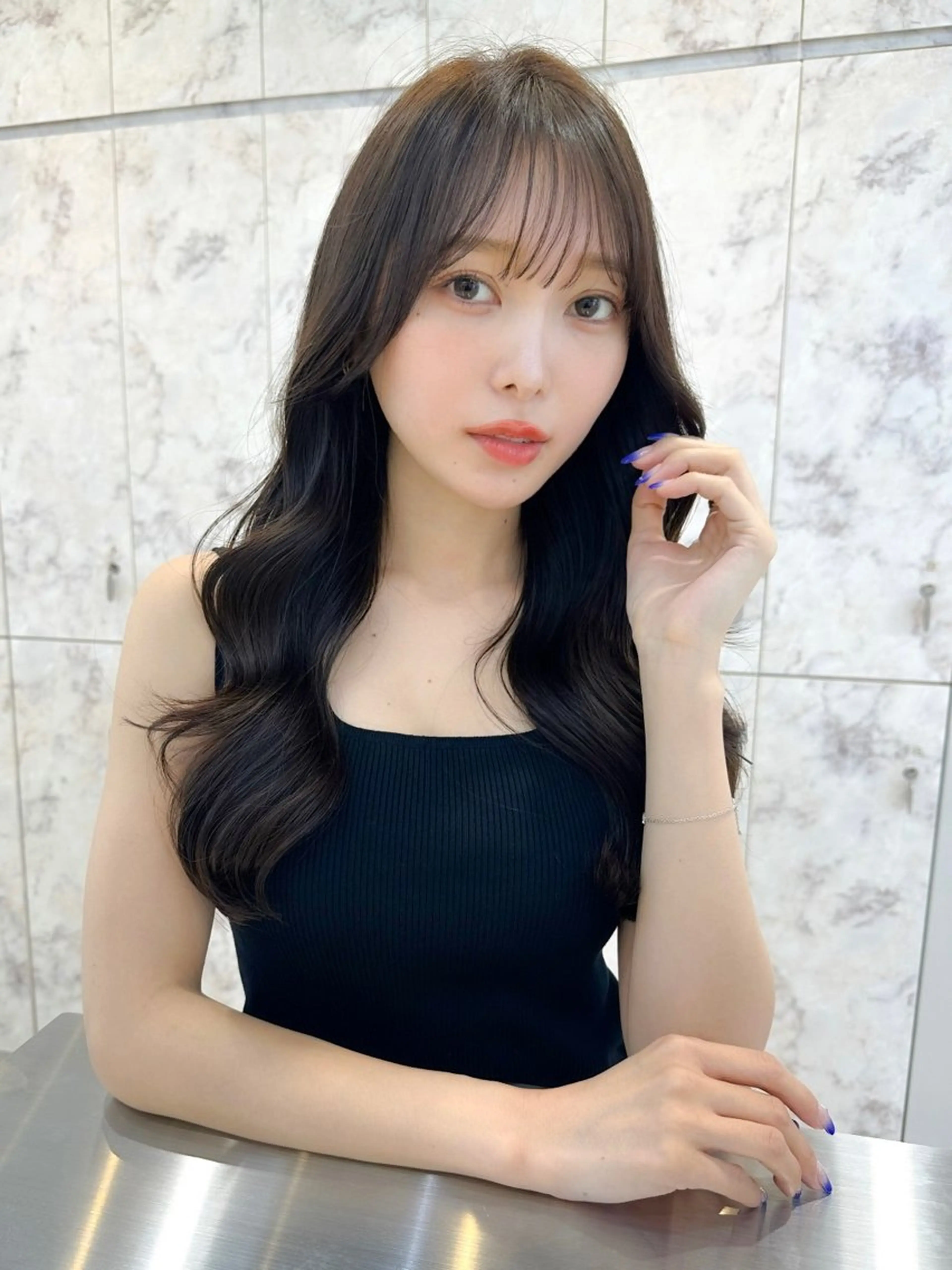 ロング カラー ヘアカラー トリートメント ヘッドスパ 髪質改善サロン Sea shinjuku 新宿南口【シー　シンジュク】所属・髪質改善/韓国ヘア レイヤー/新宿/ロミのヘアスタイル