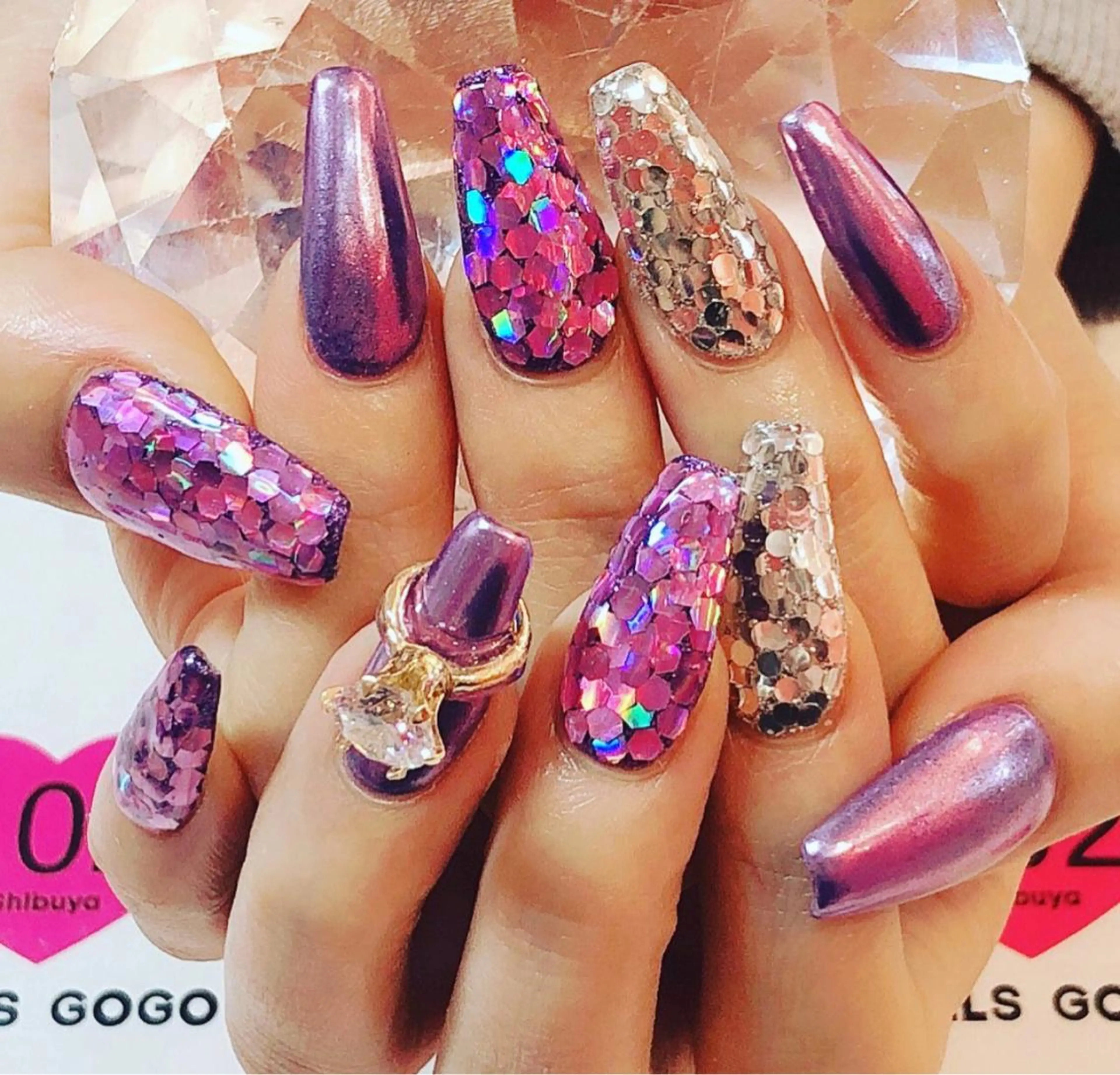 ロング カラー メンズ キッズ ネイル NAILSGOGO shibuyaのネイルデザイン