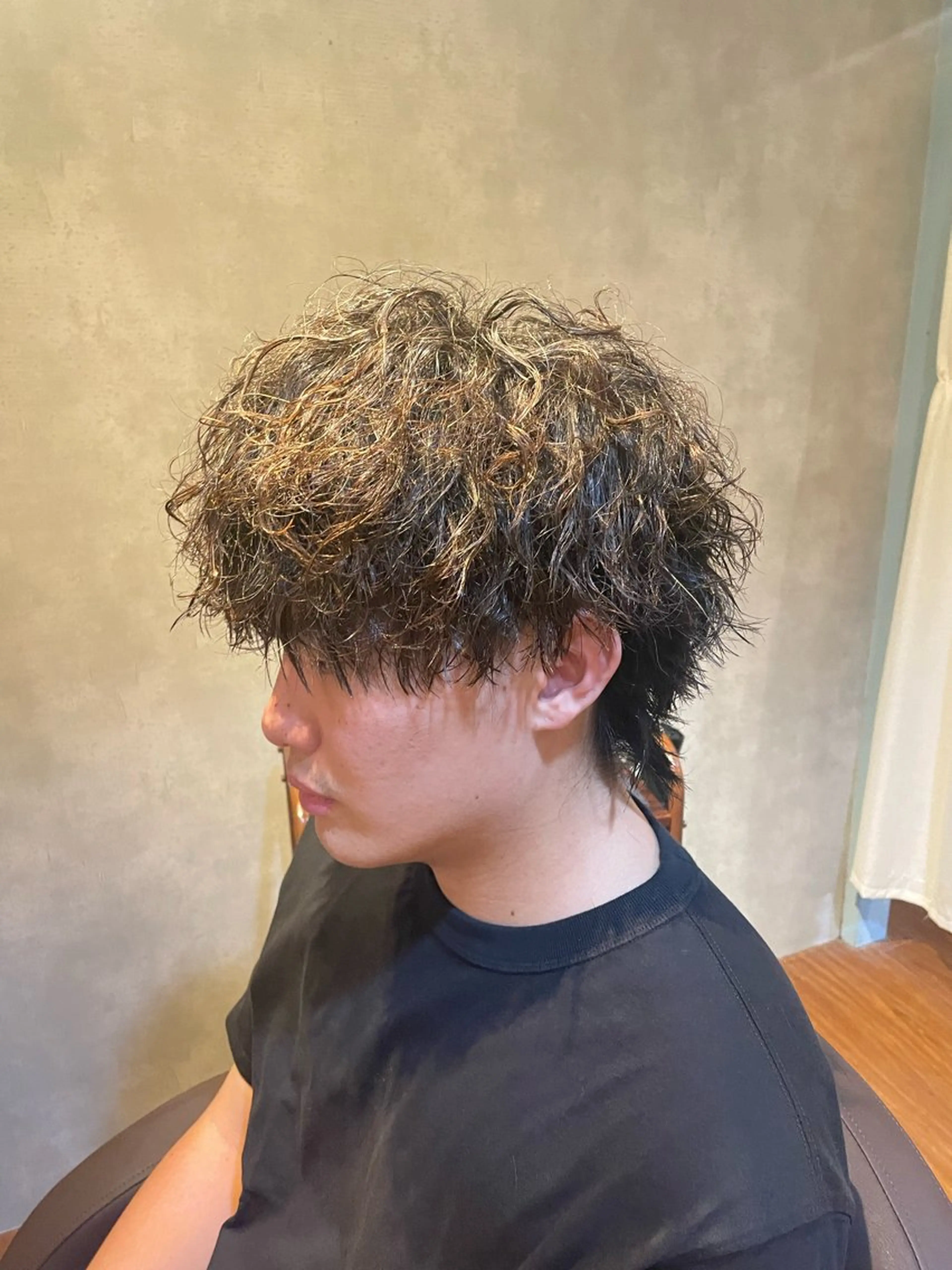 パーマ メンズ カット パーマ ヘアセット フリーランスシェアサロンルレイル所属・心斎橋/メンズ /ルレイル/地形真希のヘアスタイル
