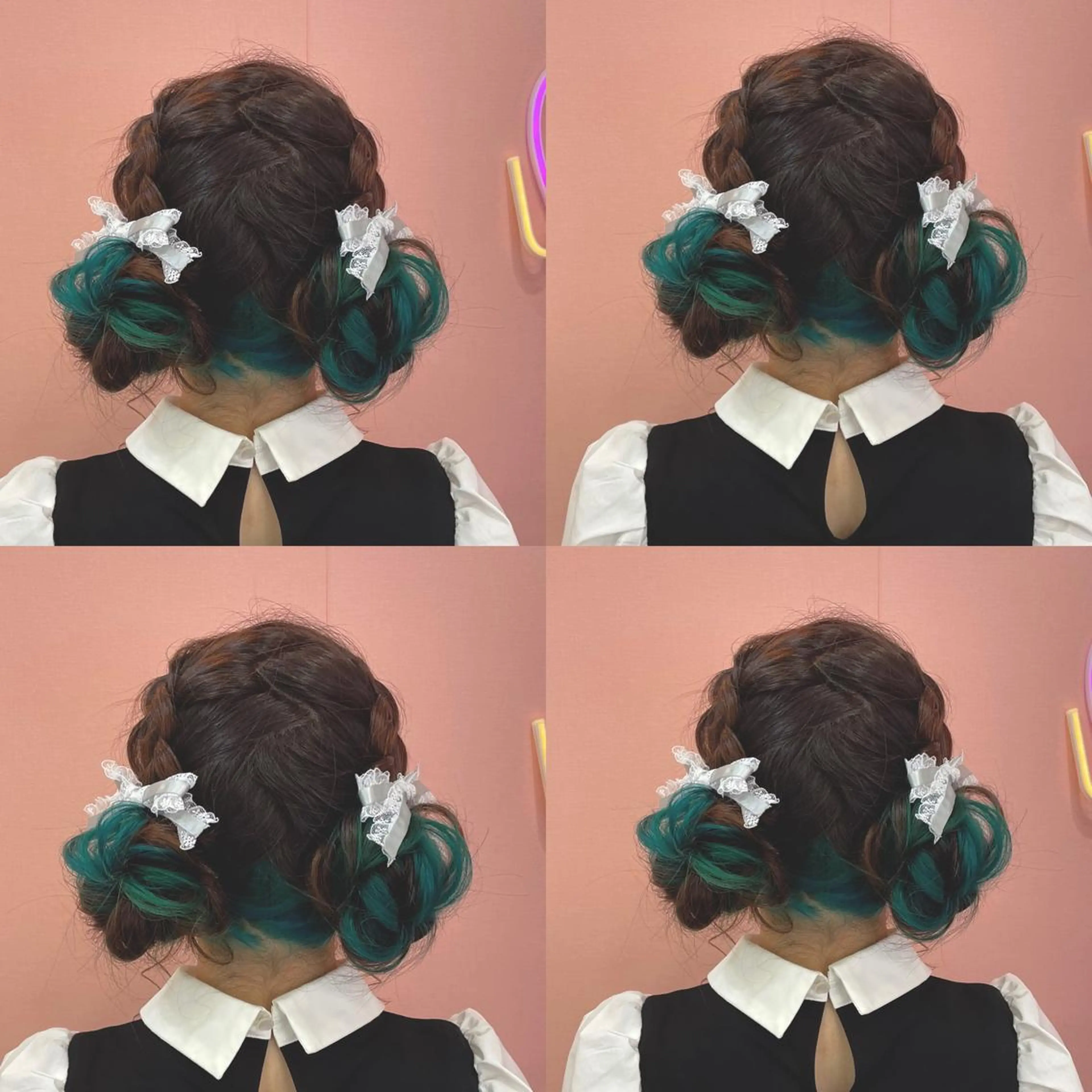 セミロング カラー ヘアアレンジ インナーカラー ヘアセット 🌷MAYU 🌷のヘアスタイル