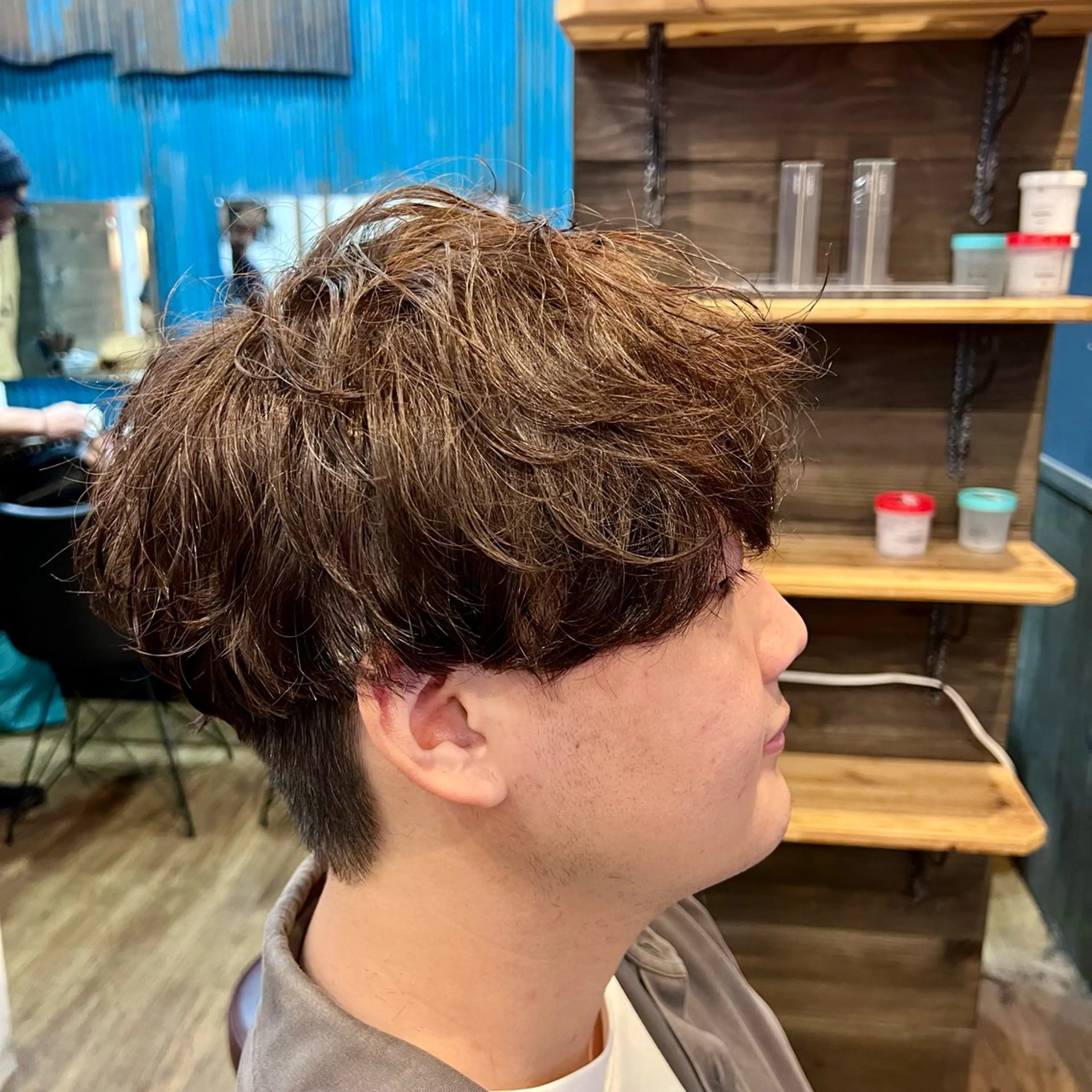 カラー パーマ メンズ カット ヘアカラー パーマ アグヘアーシータ所属・🤩メンズカット/ パーマ山本🤩のヘアスタイル