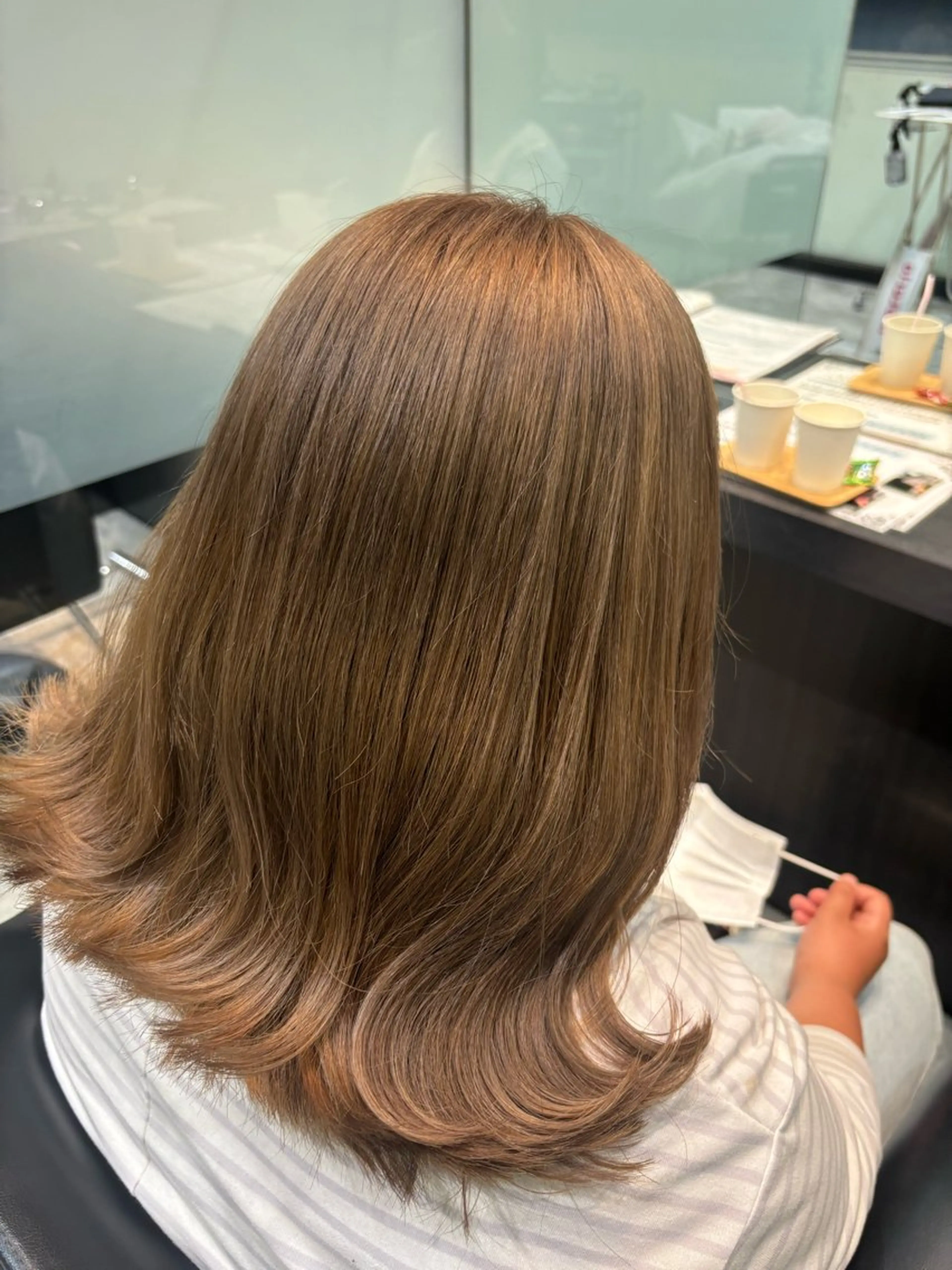ミディアム ヘアカラー 林 美月のヘアスタイル
