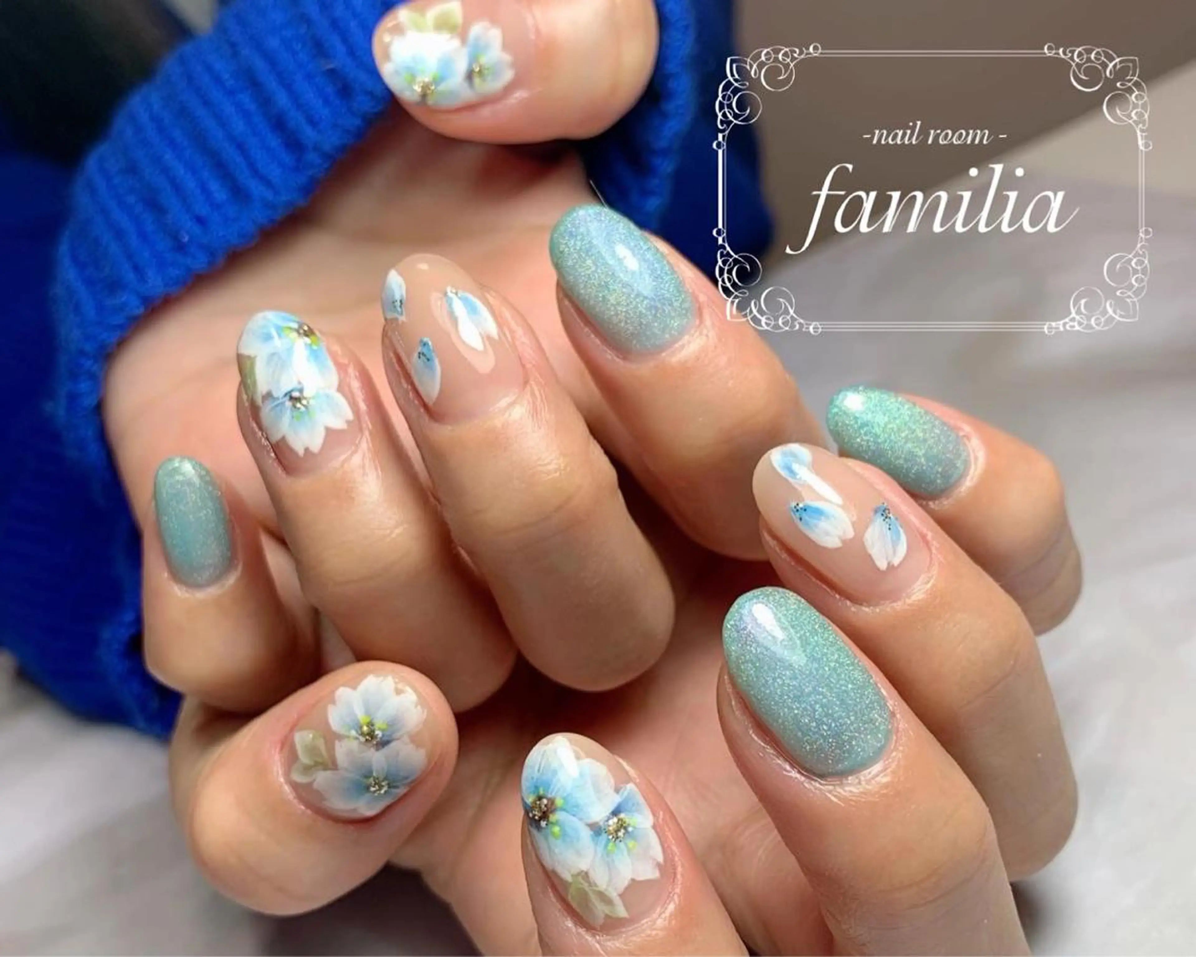 ネイル アートネイル マグネットネイル ハンドネイル -nailroom- familiaのネイルデザイン