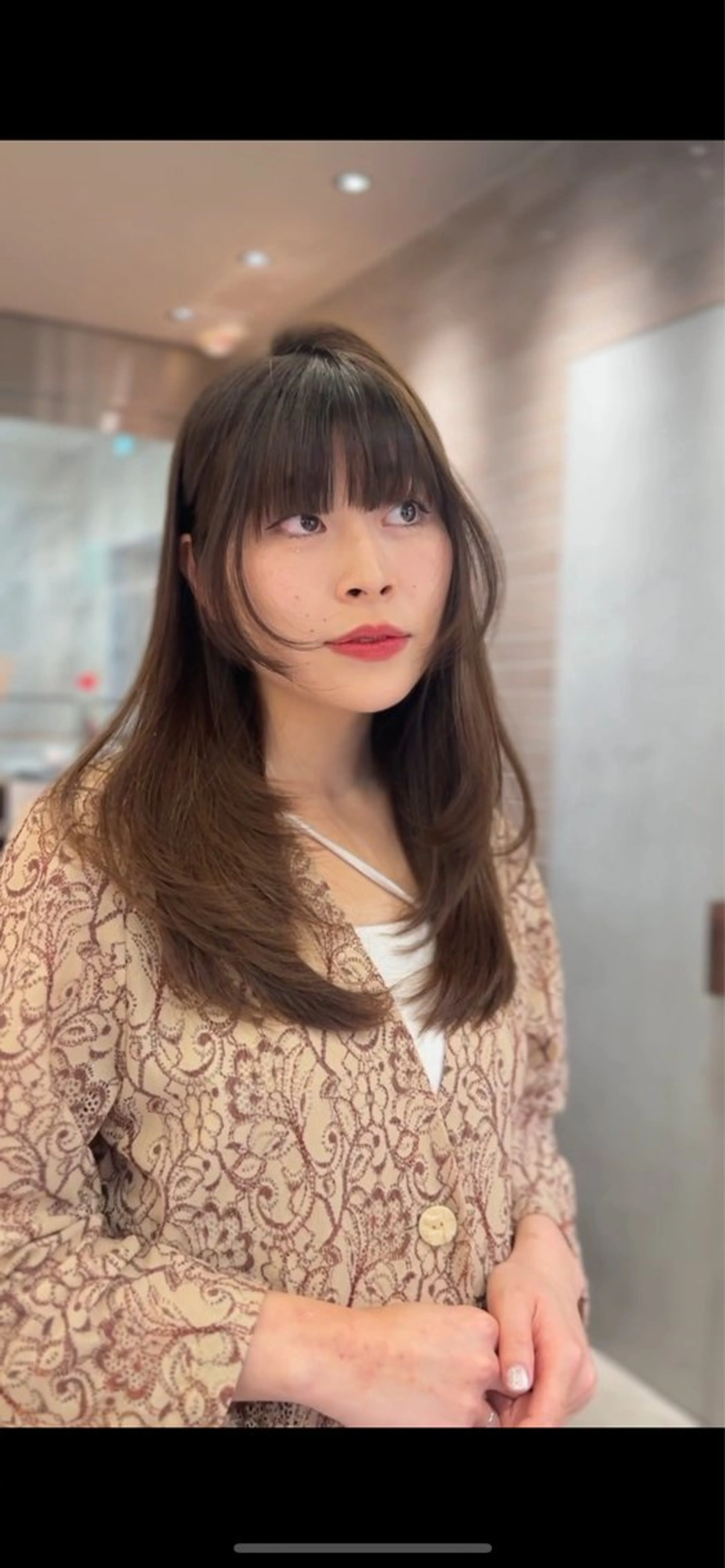 ロング カット 縮毛矯正 トリートメント enn to yuu所属・KURENA ♡sexy女子製造機のヘアスタイル