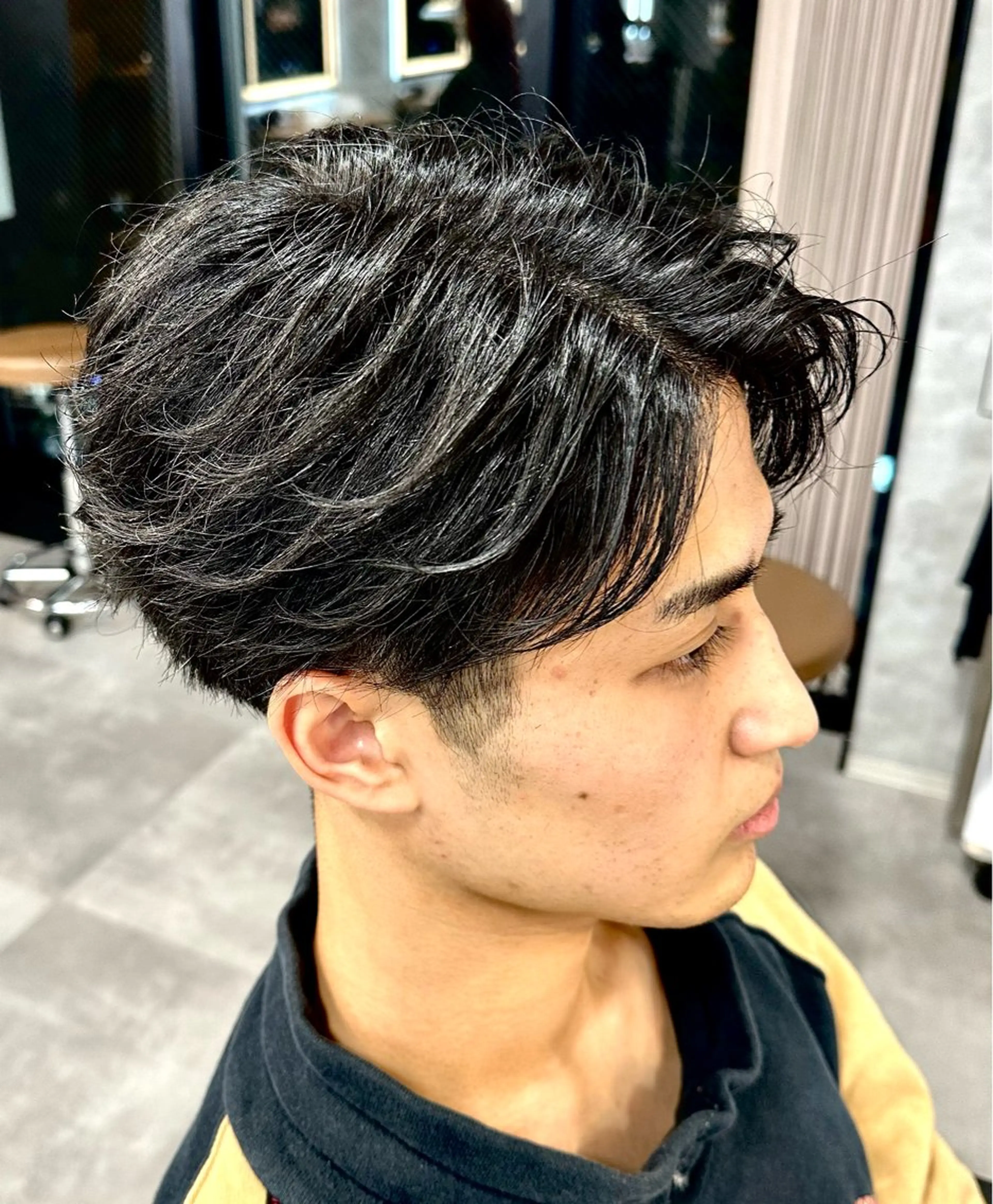 パーマ メンズ フェザーパーマ メンズパーマ カット パーマ 札幌メンズヘア指名 No.1光👑👑のヘアスタイル