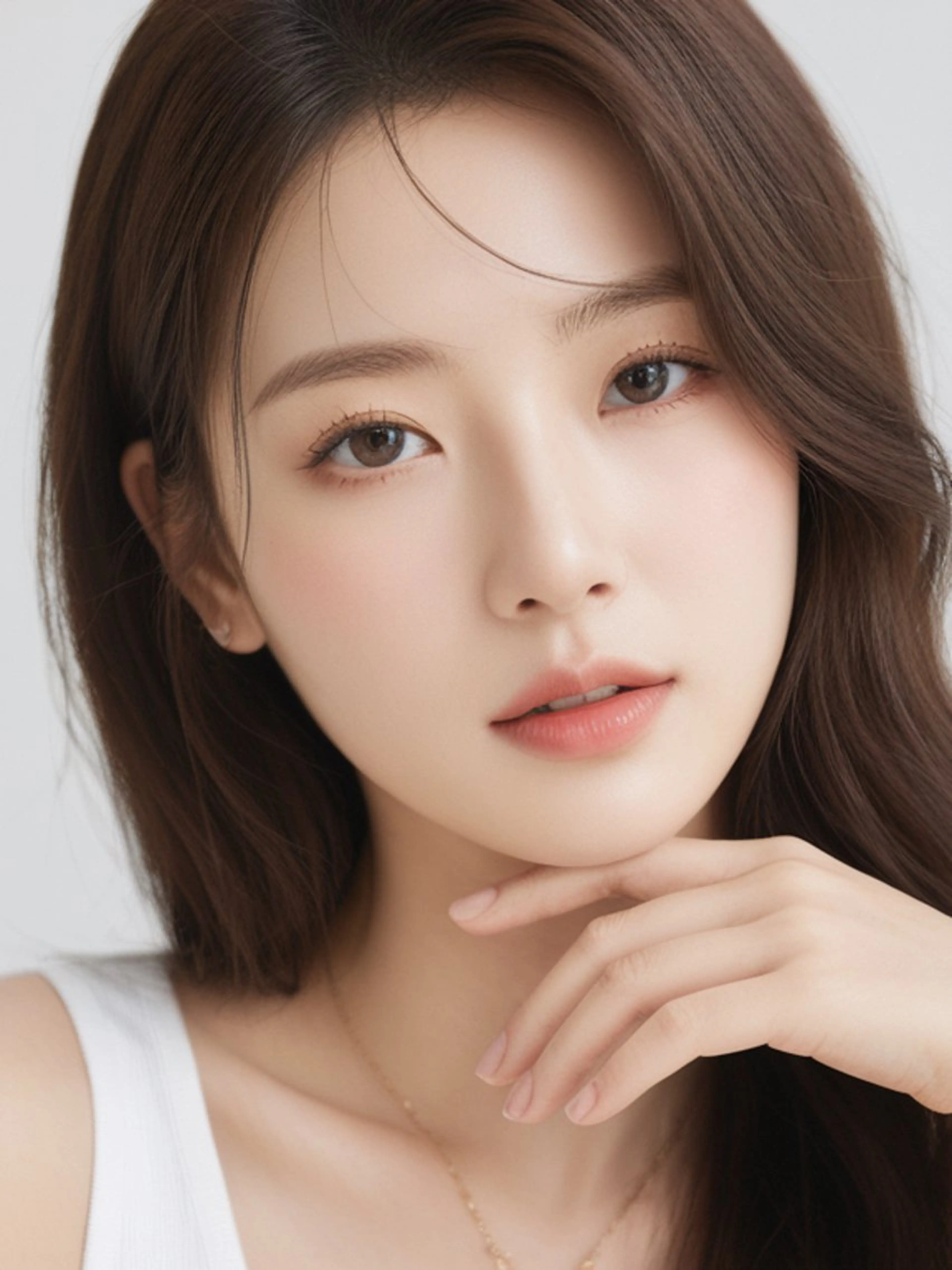 ロング くびれヘア 韓国風ヘア レイヤーカット シースルーバング カット ヘアカラー トリートメント 新宿/韓国レイヤー 顔まわり/RIKUのヘアスタイル