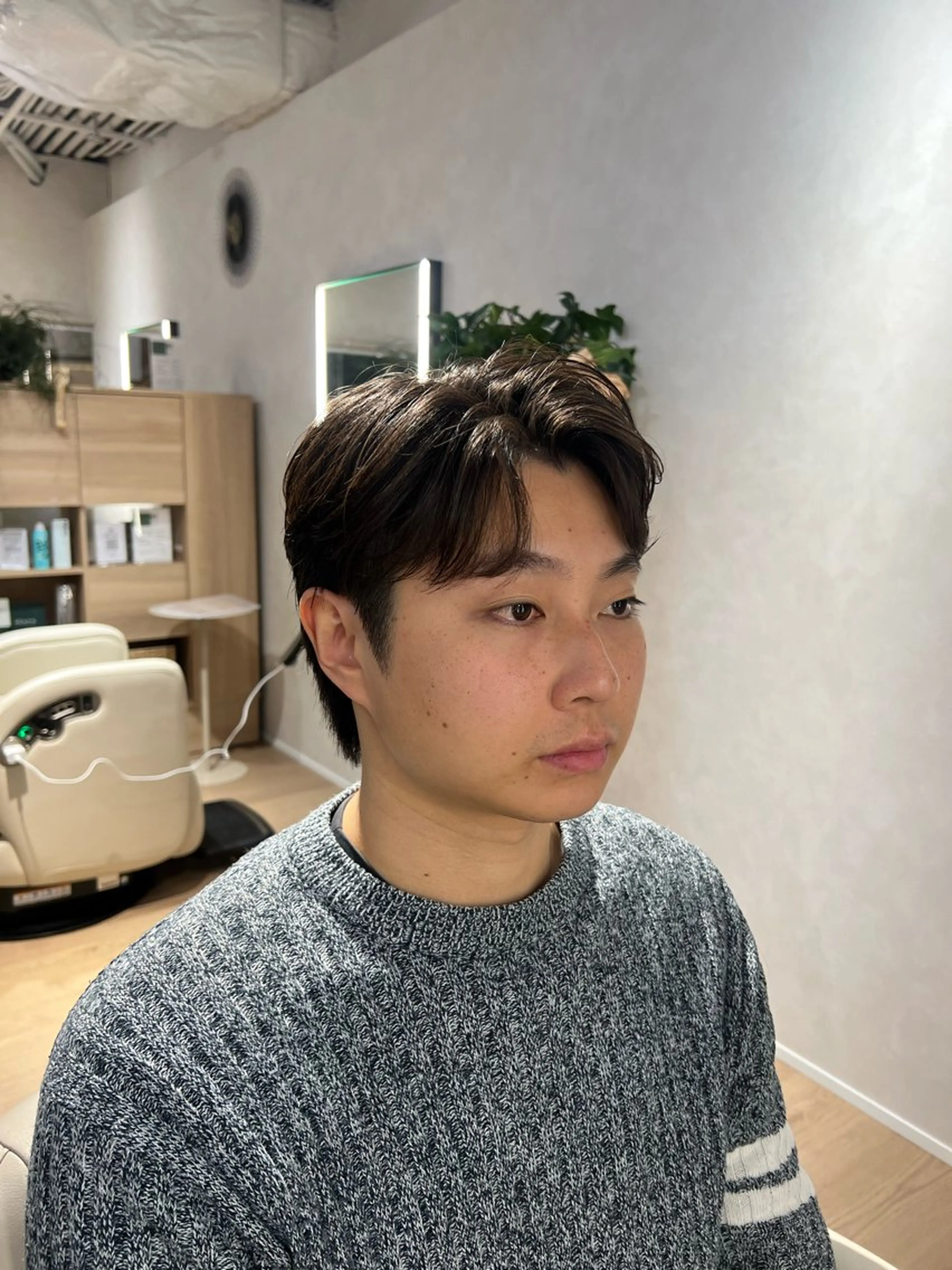 ショート パーマ メンズ カット パーマ unopulir Vamos店所属・梅田茶屋町メンズ 専門美容師 山元一平のヘアスタイル