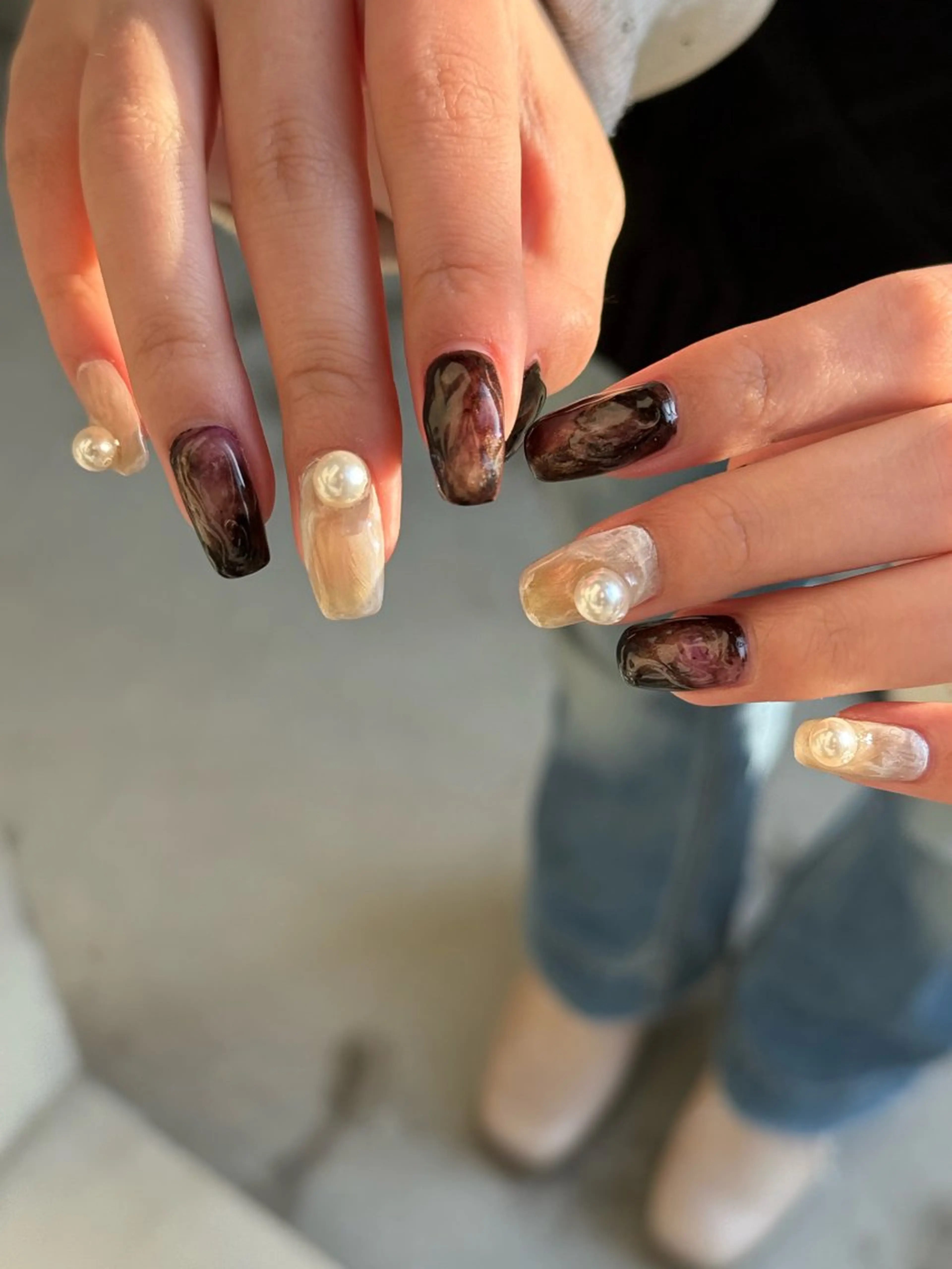 ネイル アートネイル 成人式 ハンドネイル Manon/ rikaのネイルデザイン