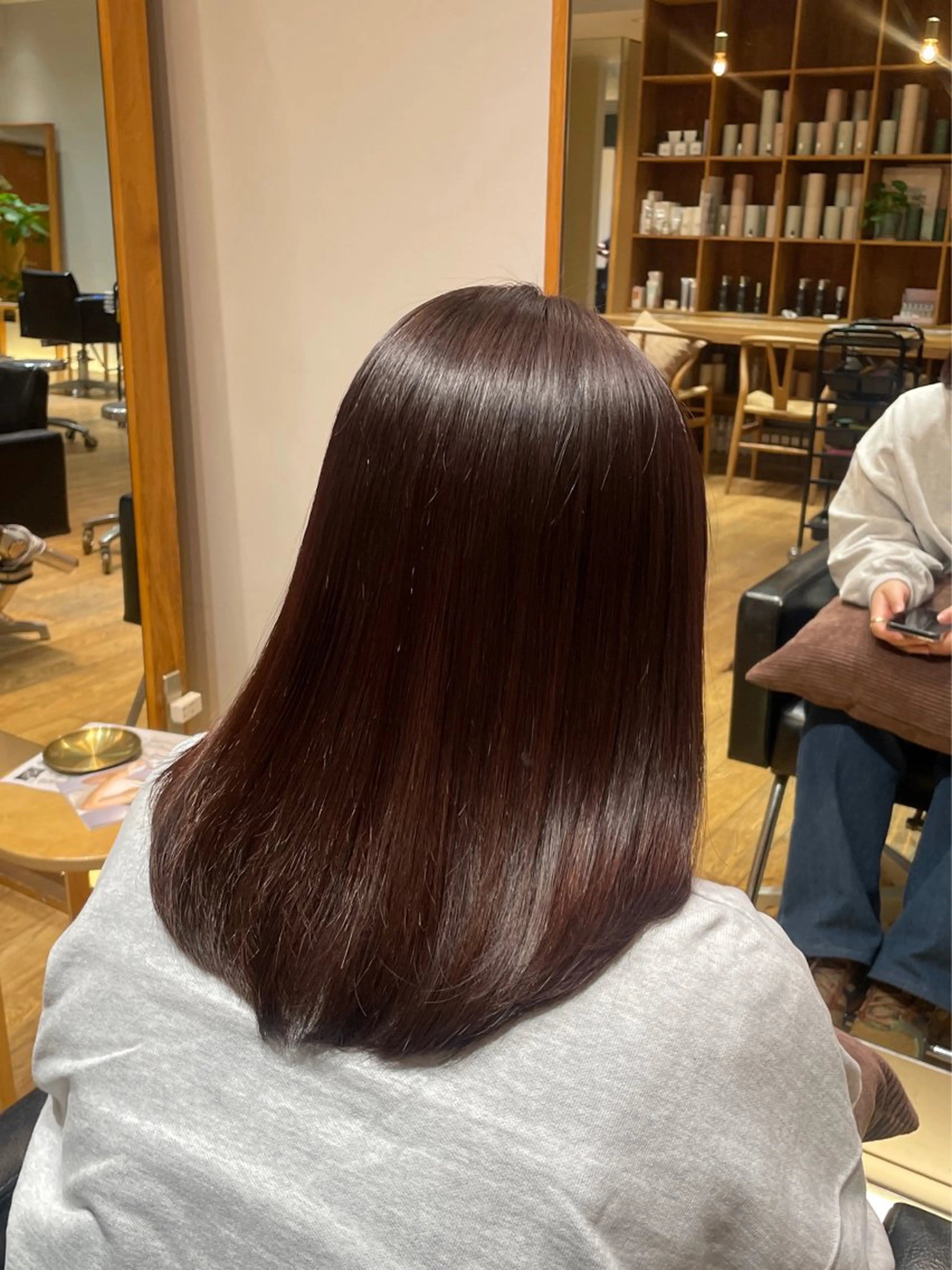 ミディアム パーマ 縮毛矯正 カット 縮毛矯正 縮毛矯正/レイヤー /ひかるのヘアスタイル